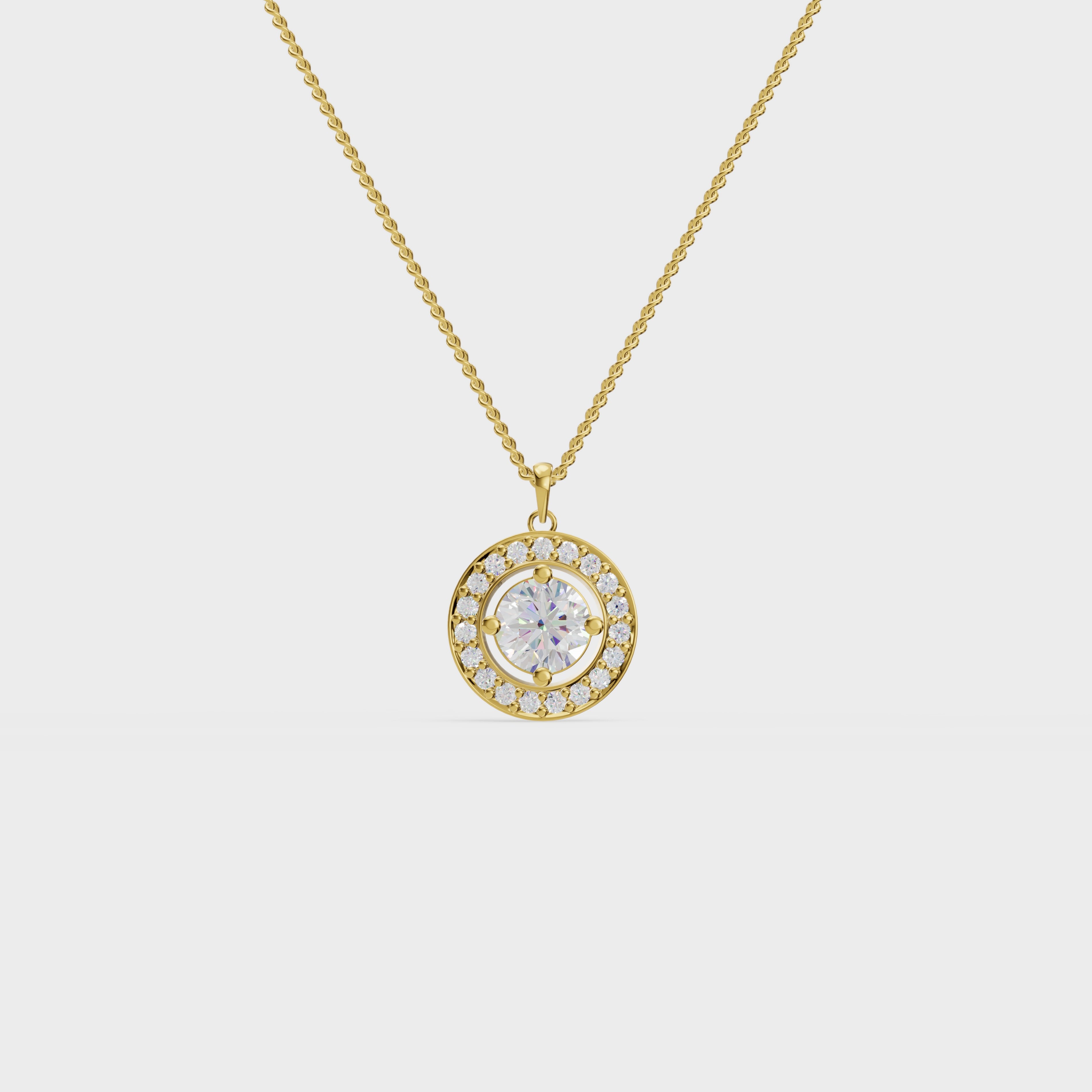 Celestial Halo Diamond Pendant