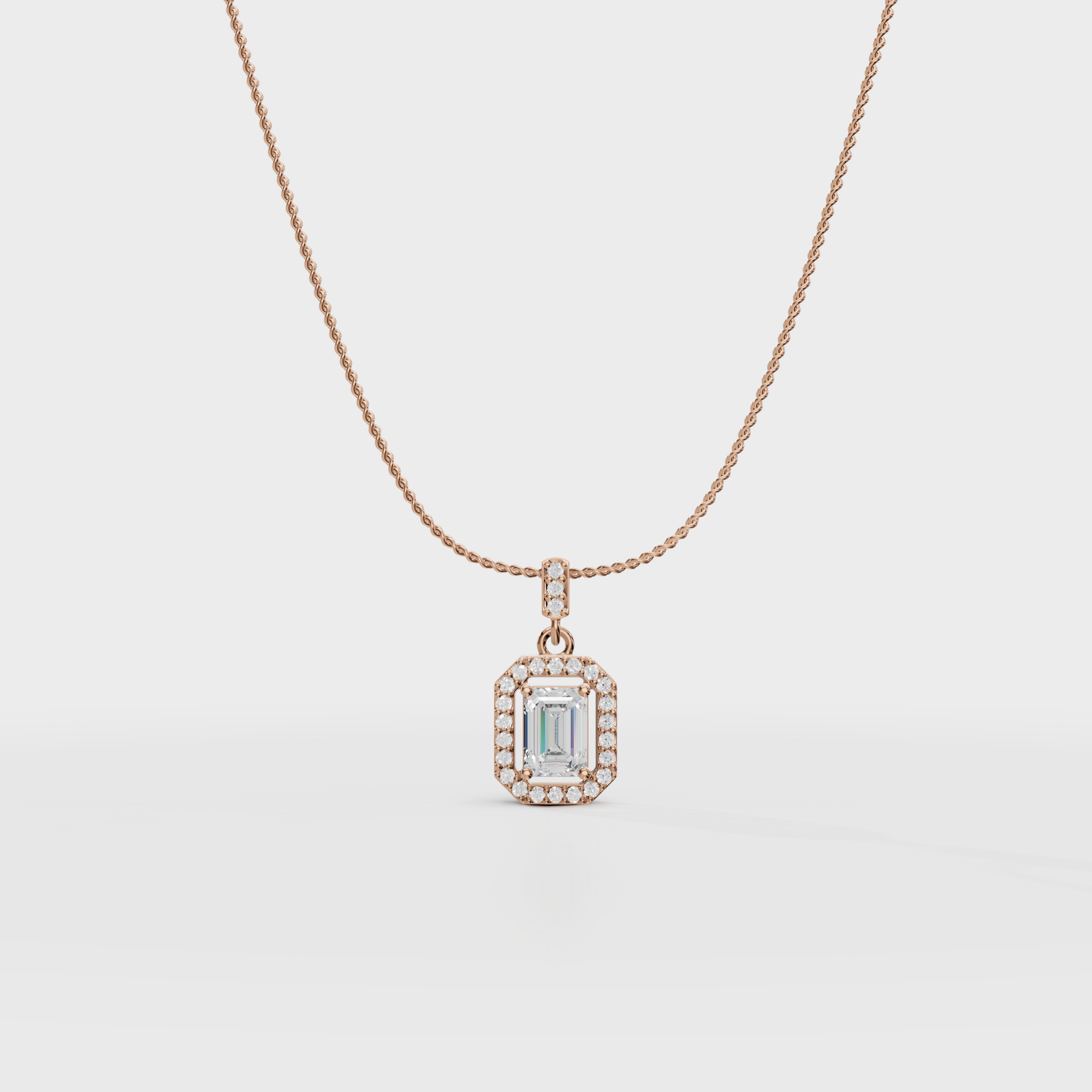 Luxe 1ct Emerald Cut Pendant