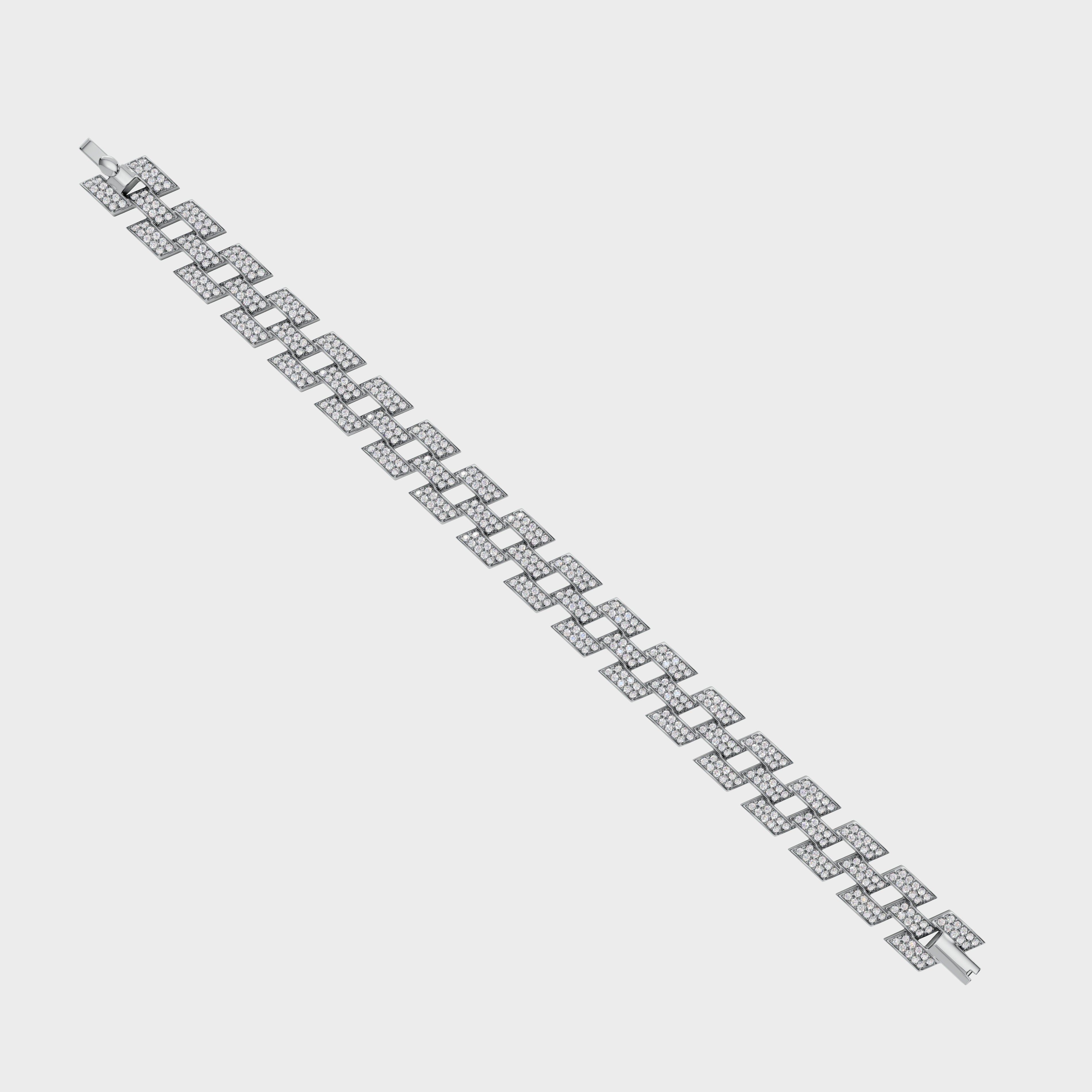 Pave Diamond Link Bracelet