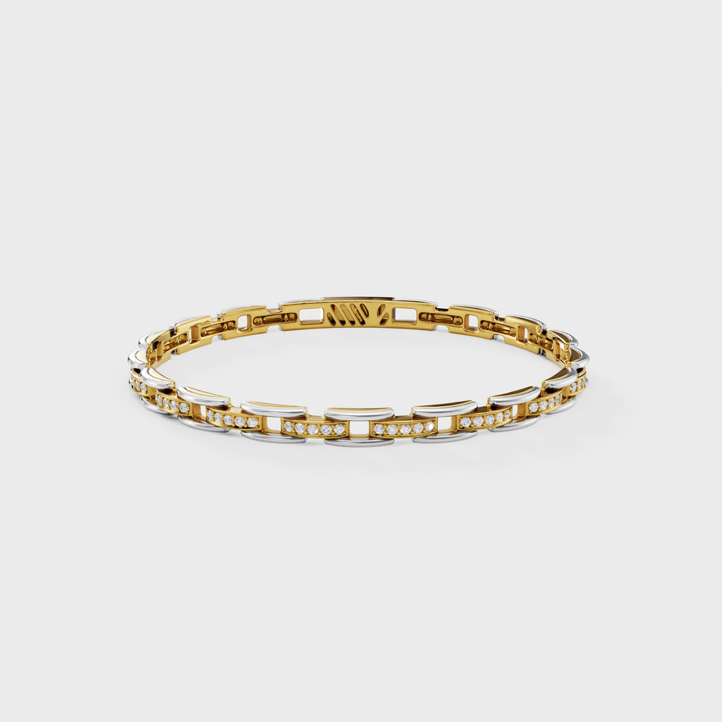 Dual-Tone Link Charm Bracelet
