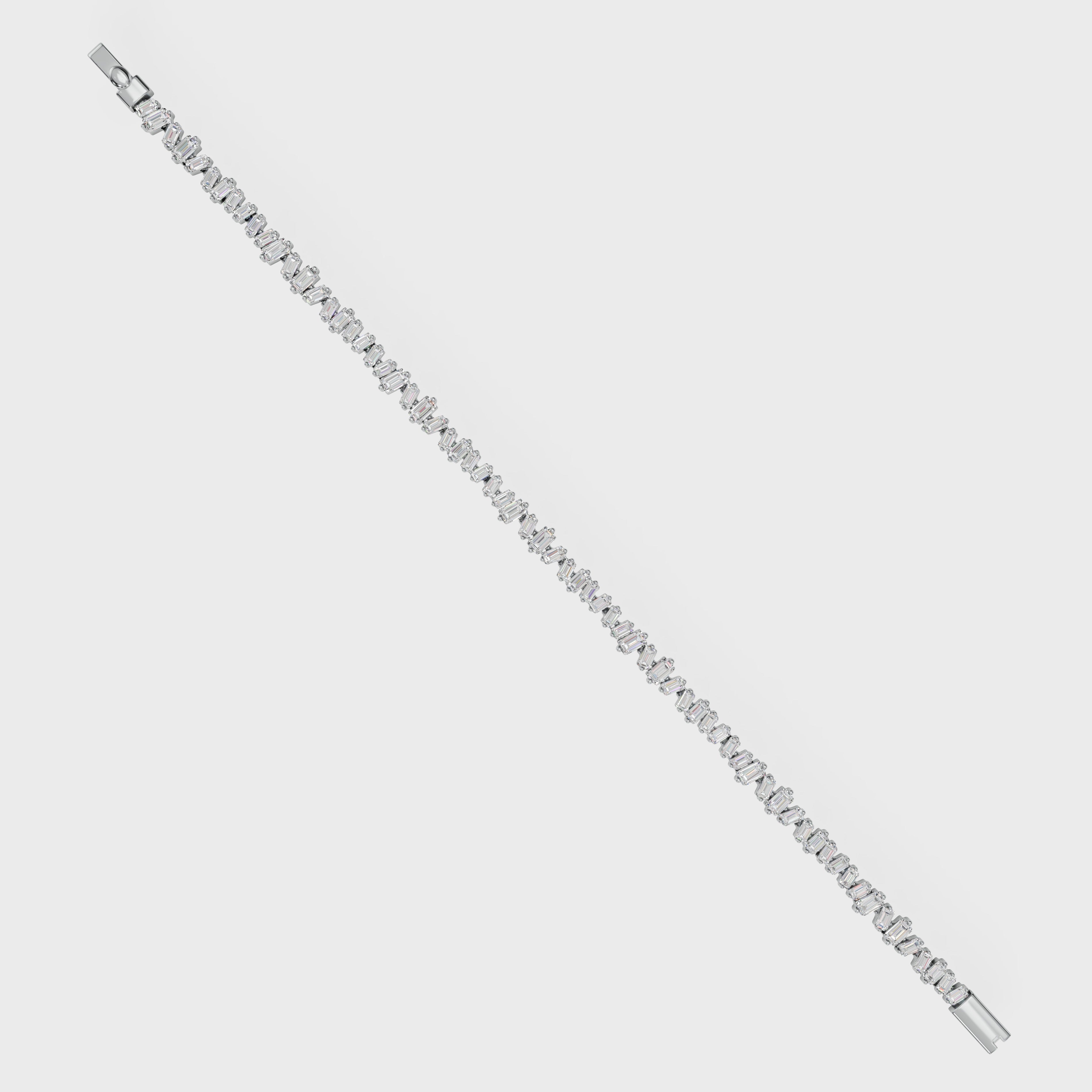 Linear Luxe Baguette Cut Bracelet
