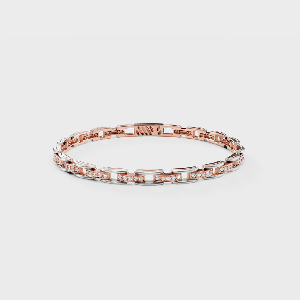 Dual-Tone Link Charm Bracelet
