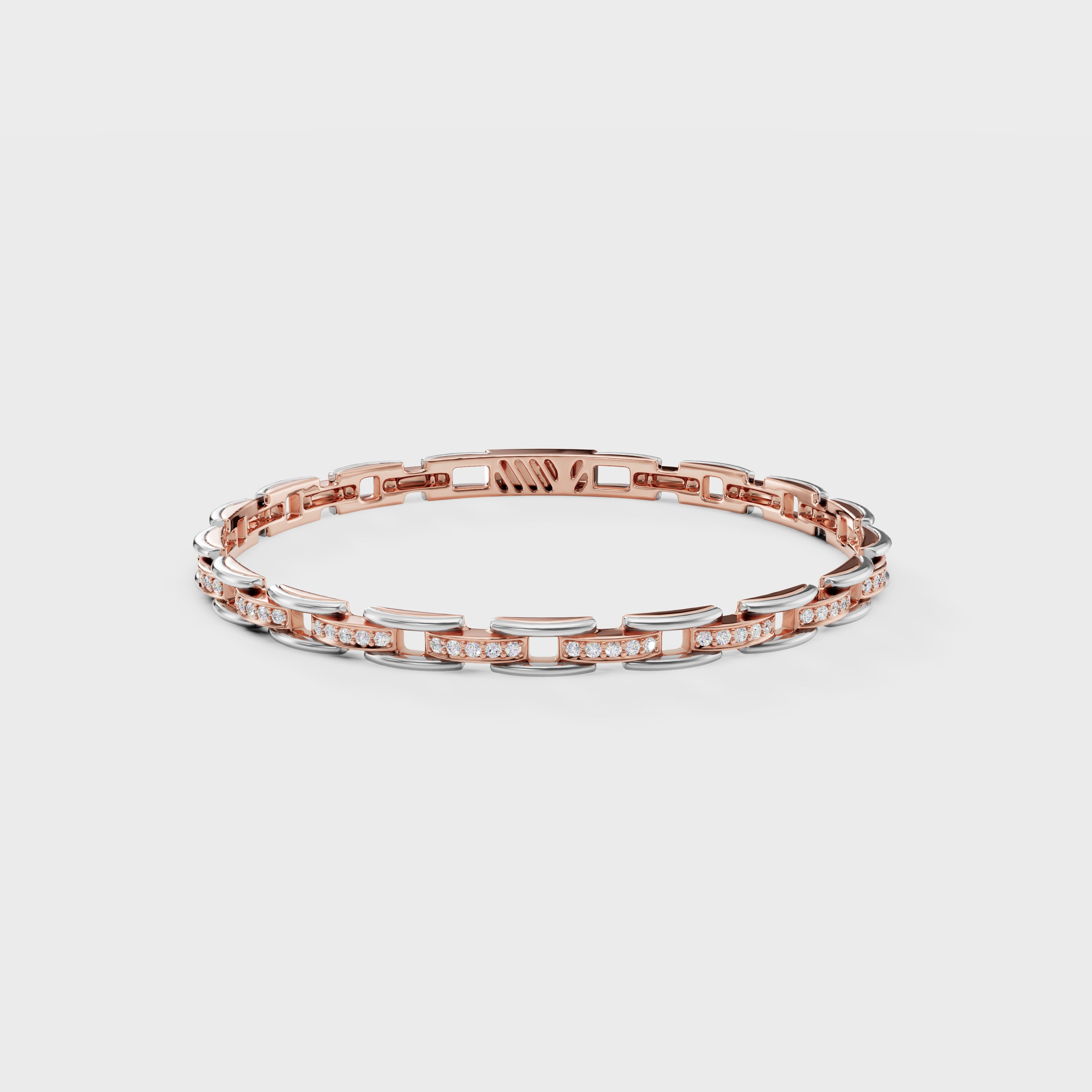 Dual-Tone Link Charm Bracelet