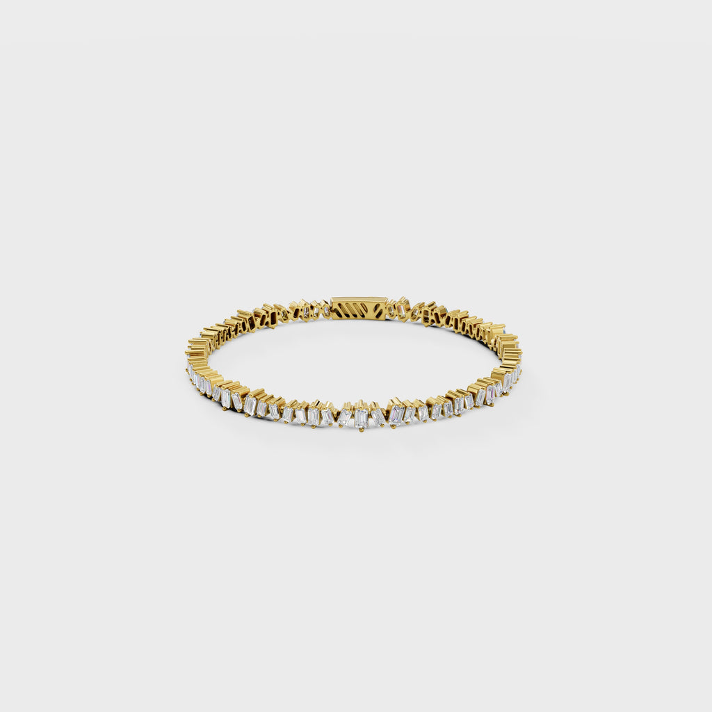 Linear Luxe Baguette Cut Bracelet