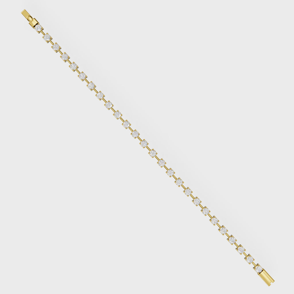 Prong-Set Diamond Tennis Cuff