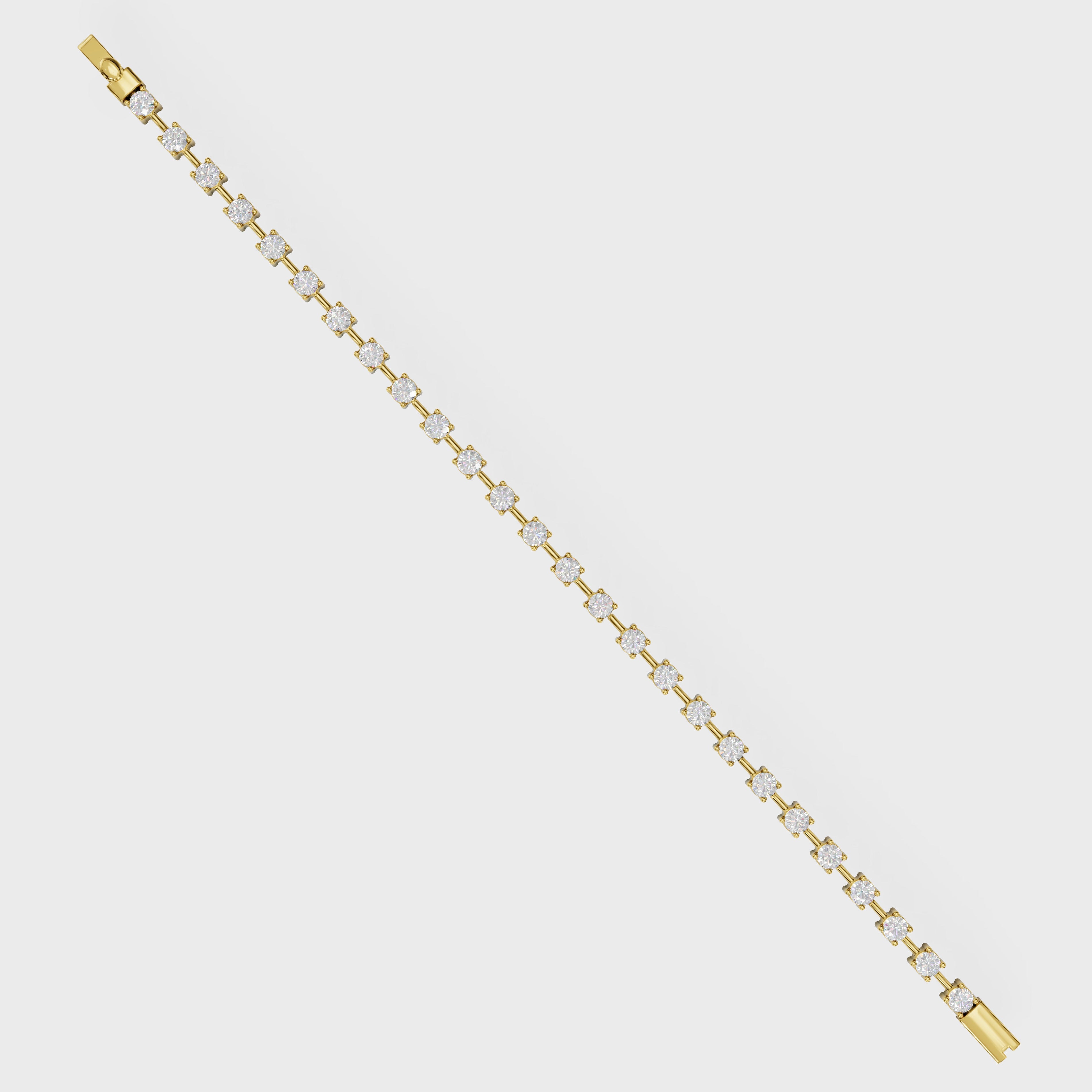 Prong-Set Diamond Tennis Cuff