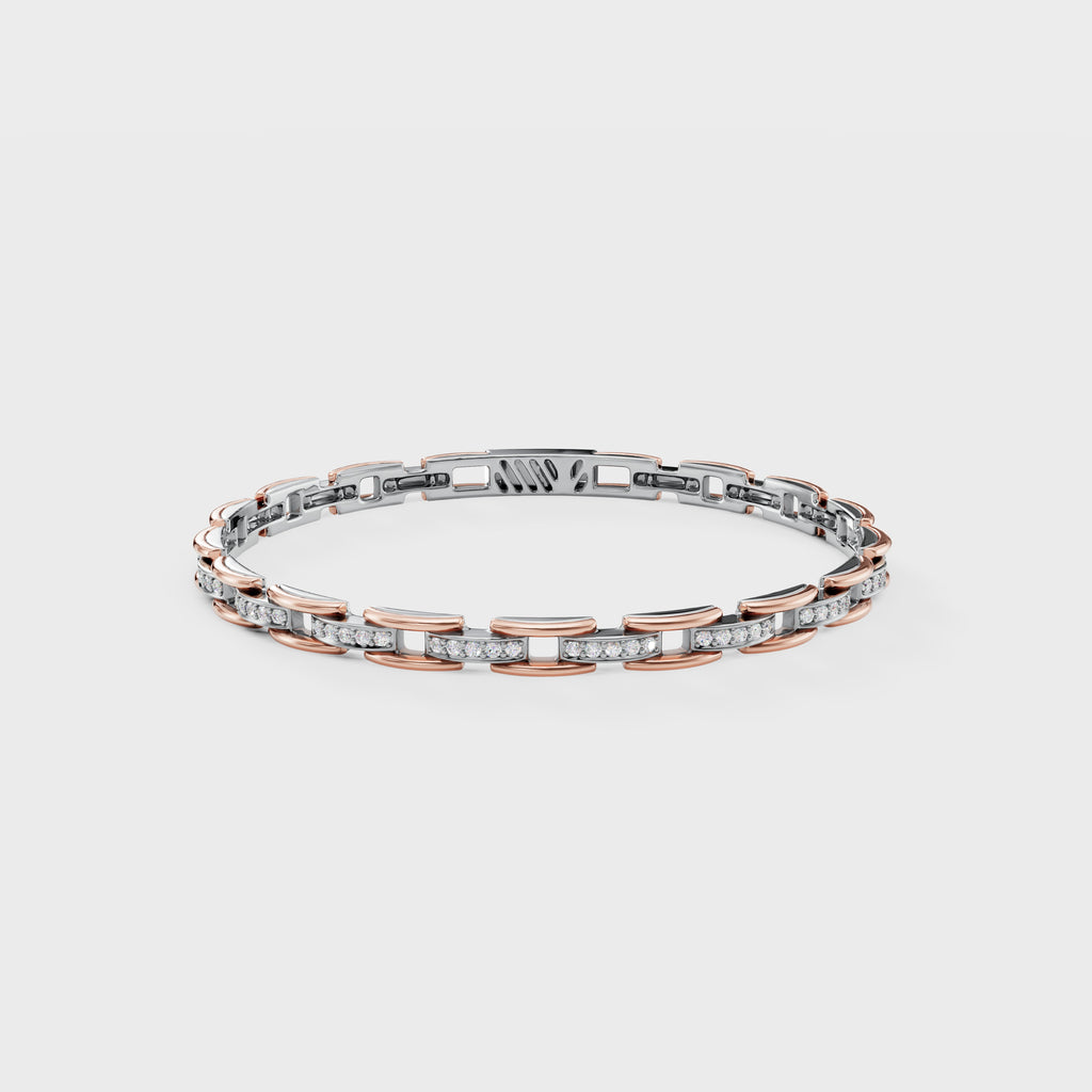 Dual-Tone Link Charm Bracelet