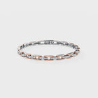 Dual-Tone Link Charm Bracelet