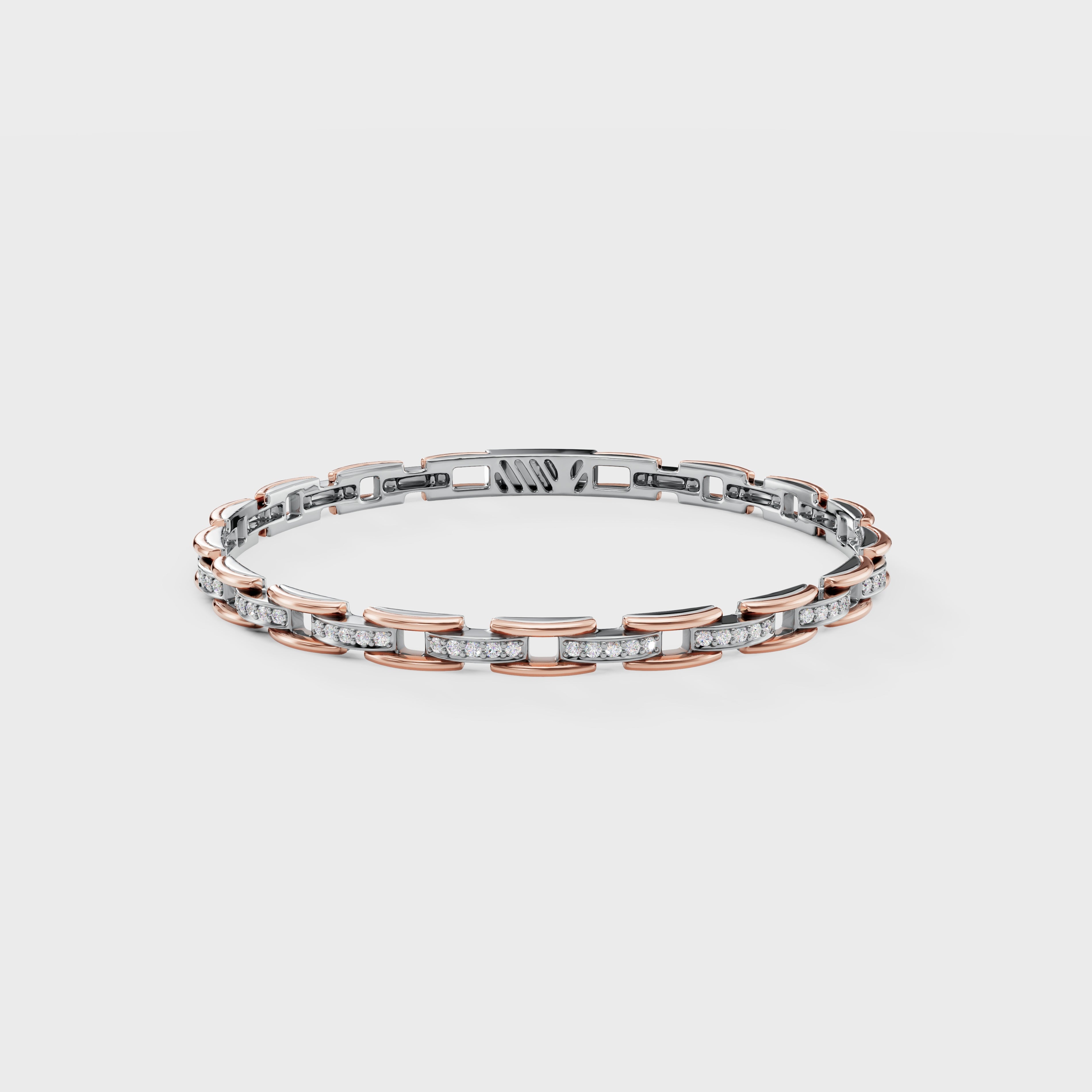 Dual-Tone Link Charm Bracelet