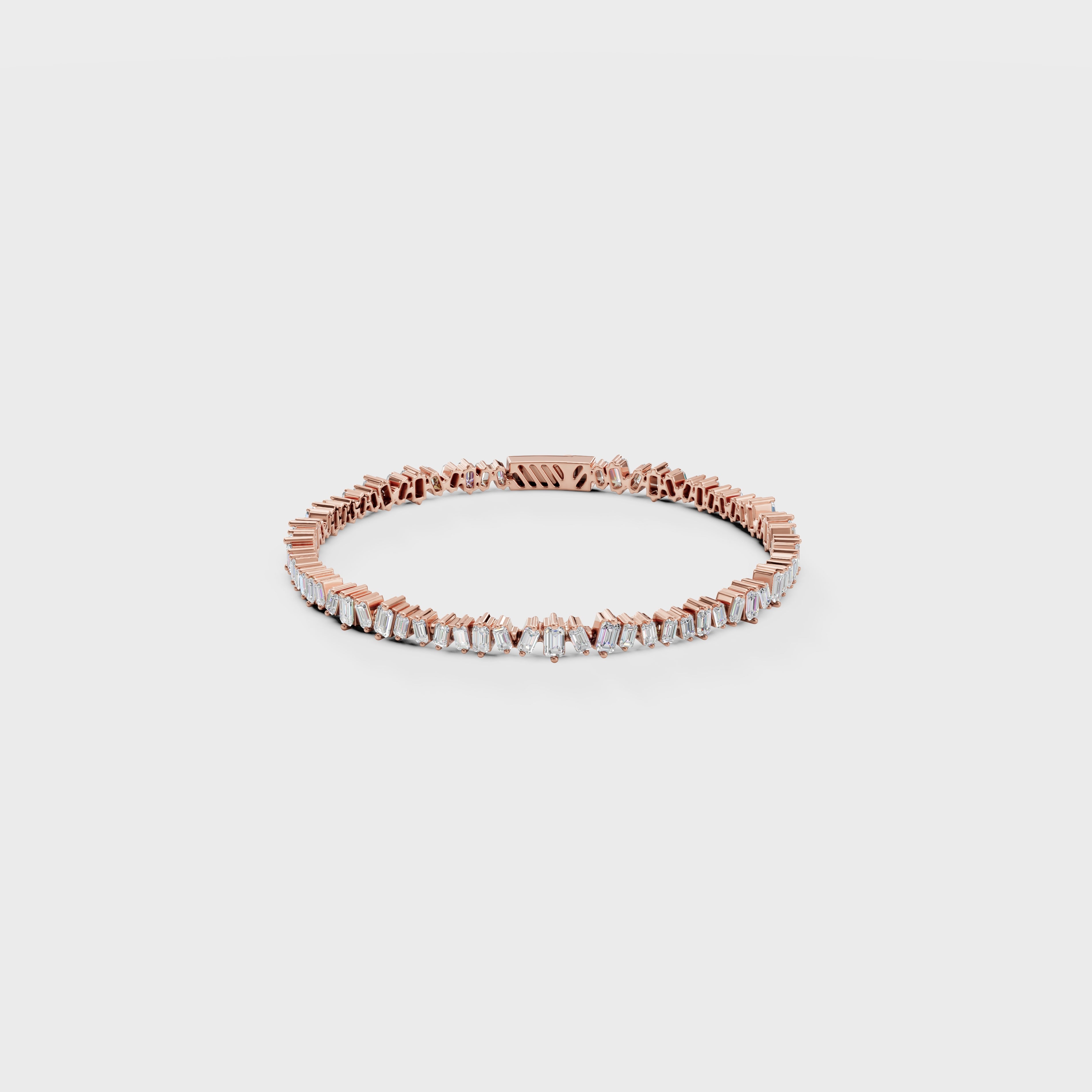 Linear Luxe Baguette Cut Bracelet