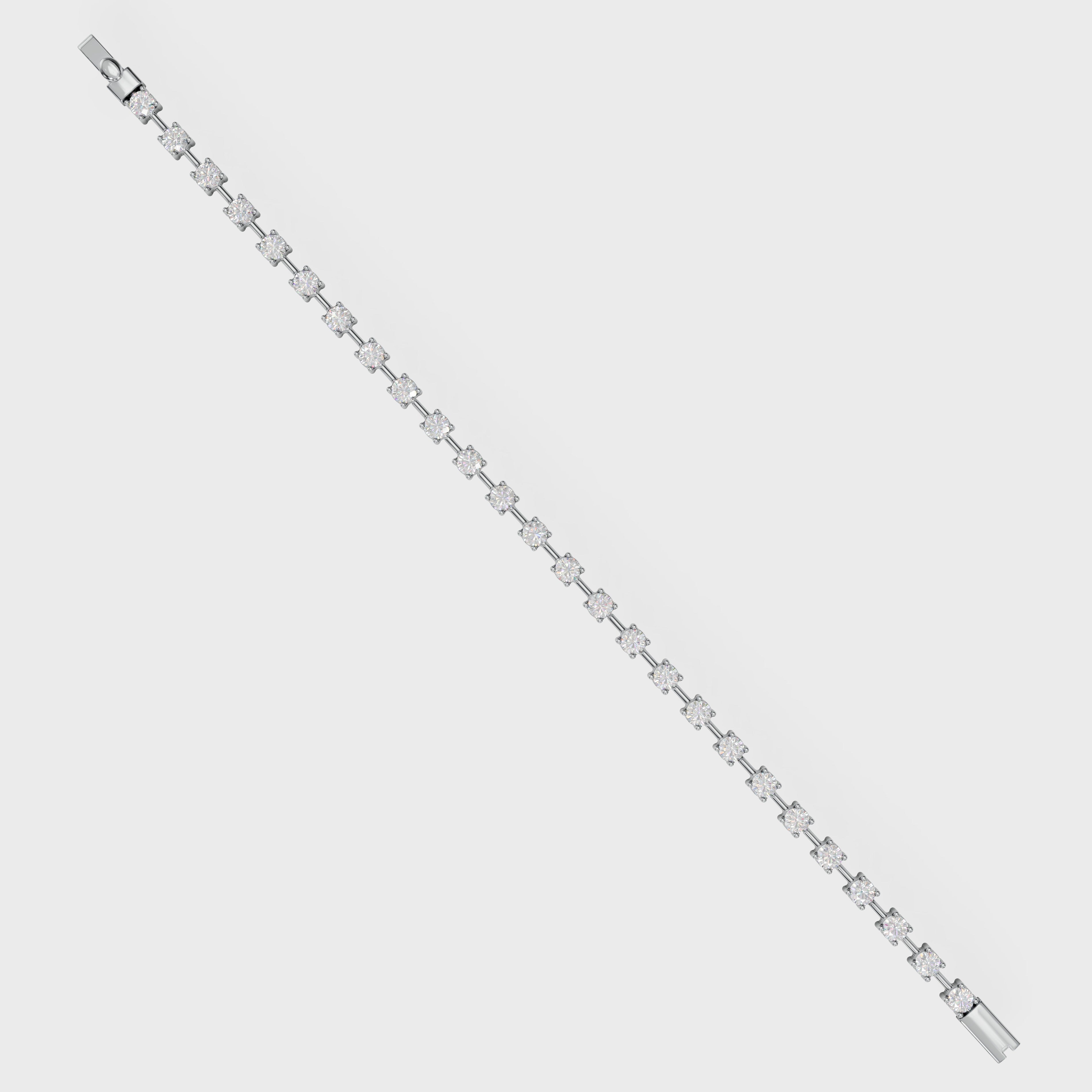 Prong-Set Diamond Tennis Cuff