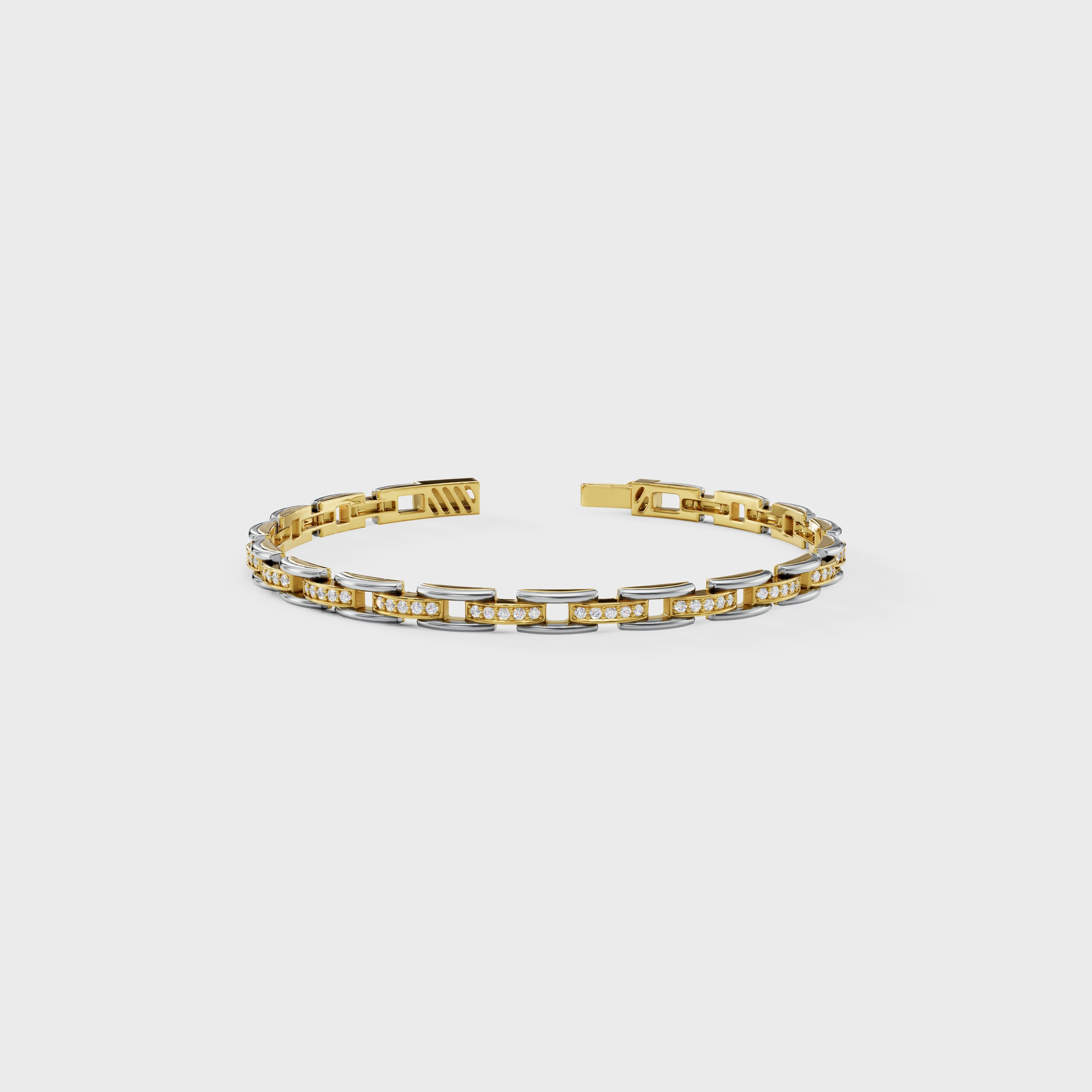 Dual-Tone Link Charm Bracelet