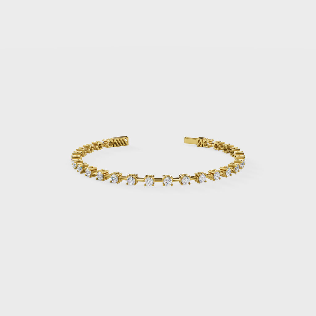 Prong-Set Diamond Tennis Cuff
