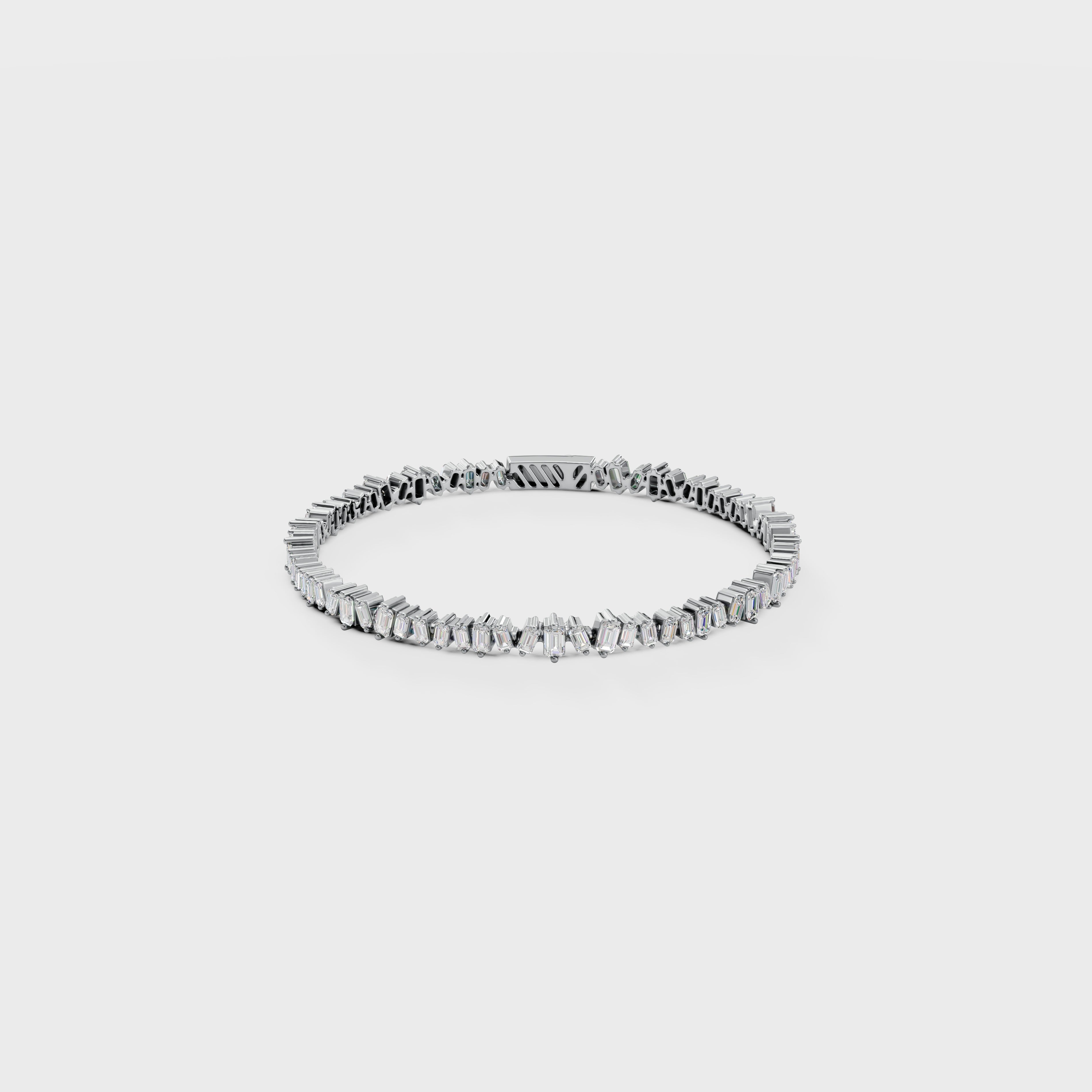 Linear Luxe Baguette Cut Bracelet