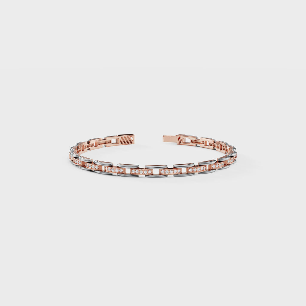 Dual-Tone Link Charm Bracelet