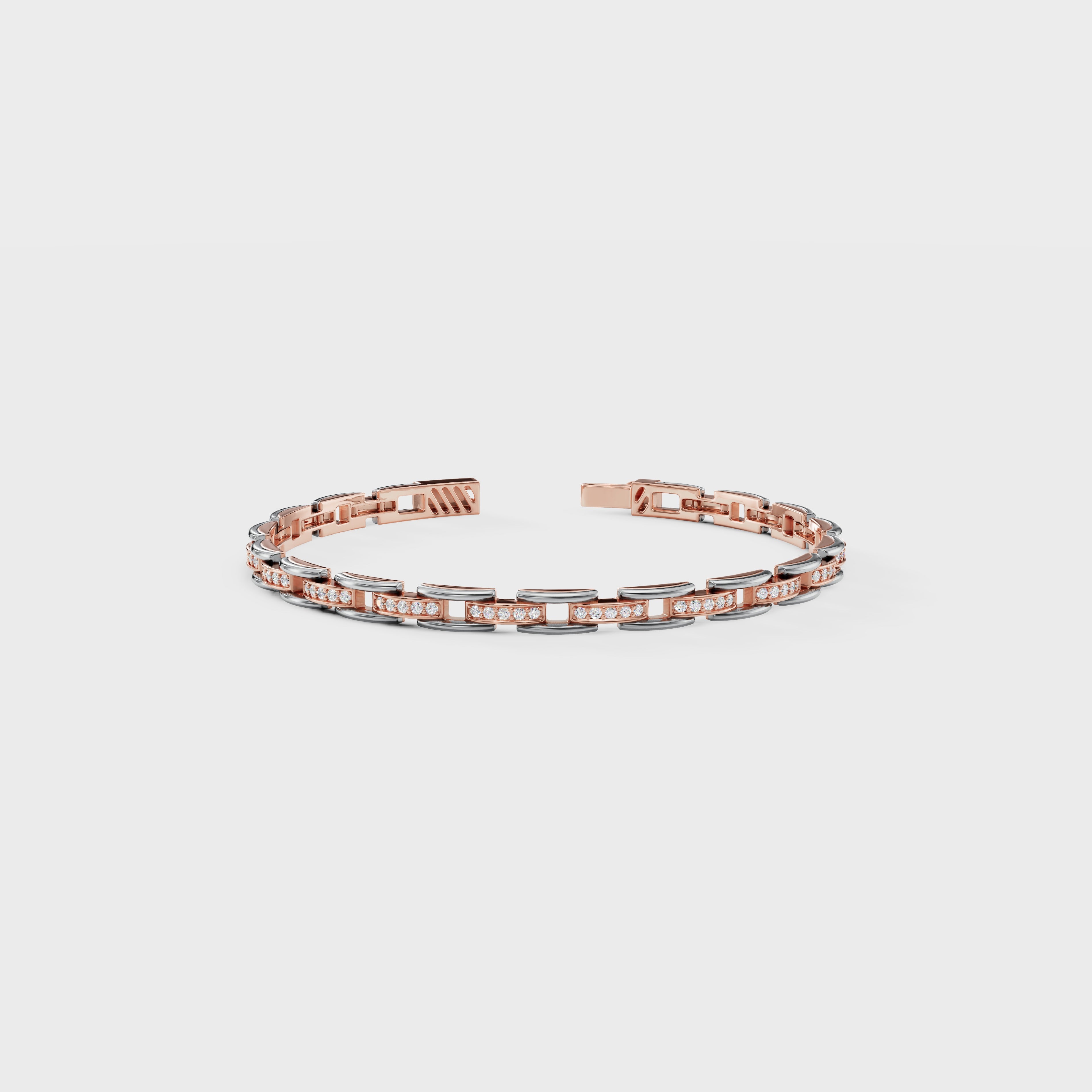 Dual-Tone Link Charm Bracelet