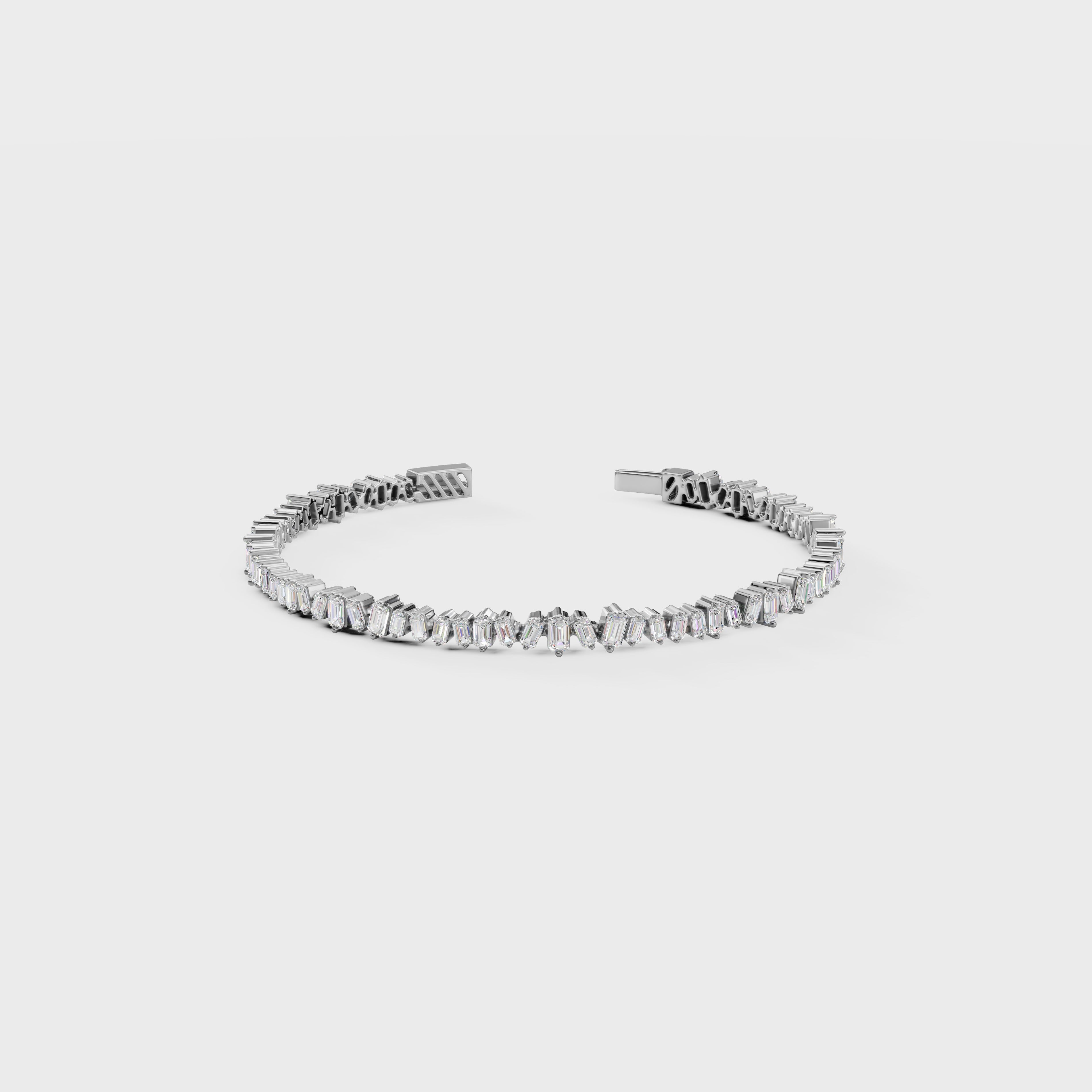 Linear Luxe Baguette Cut Bracelet