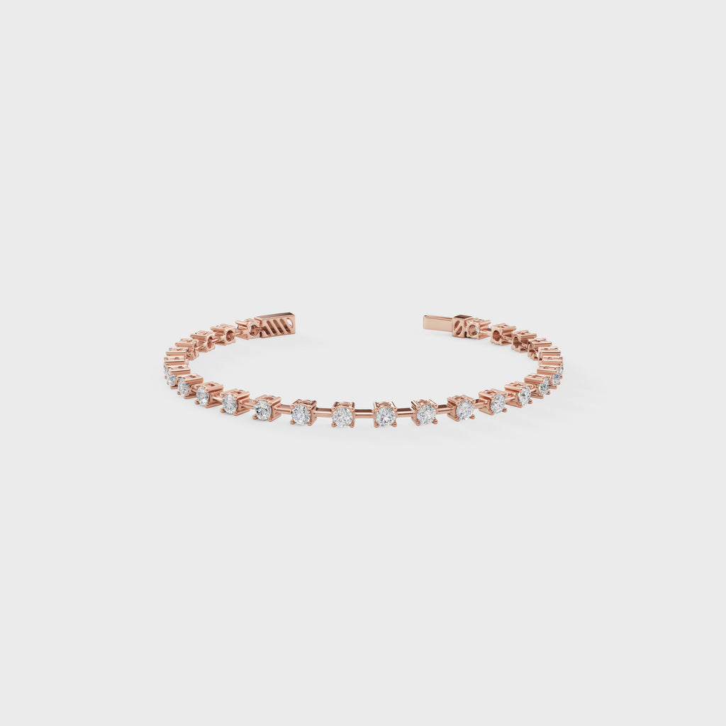 Prong-Set Diamond Tennis Cuff