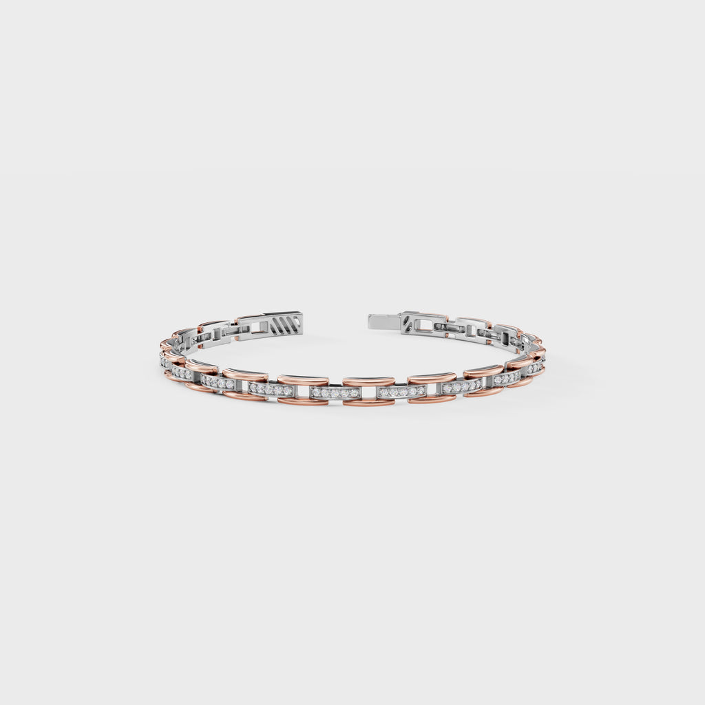 Dual-Tone Link Charm Bracelet