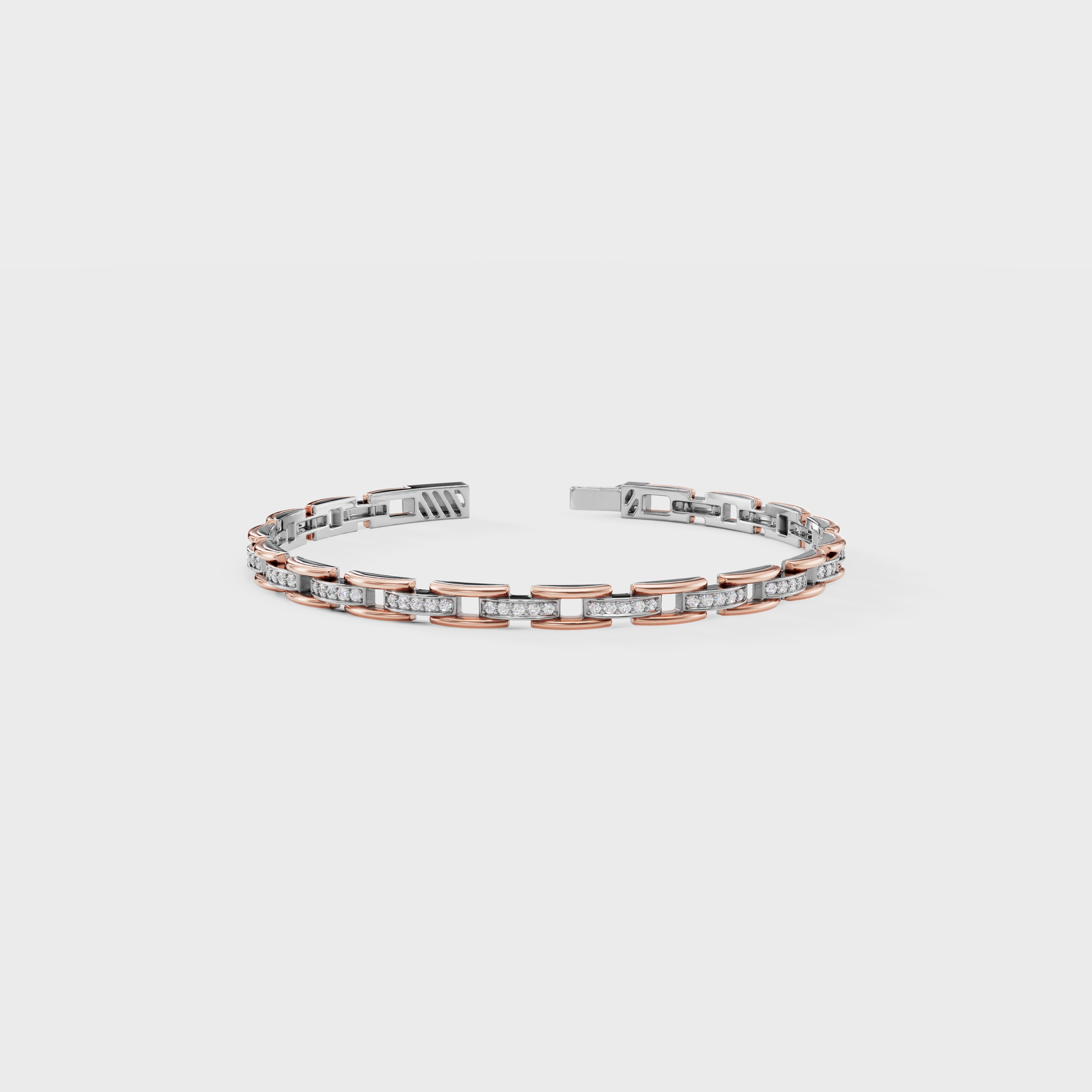 Dual-Tone Link Charm Bracelet