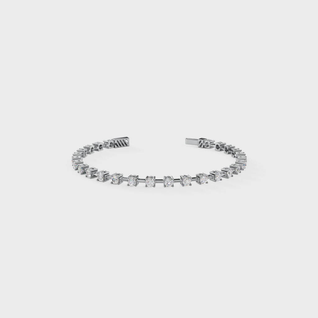 Prong-Set Diamond Tennis Cuff