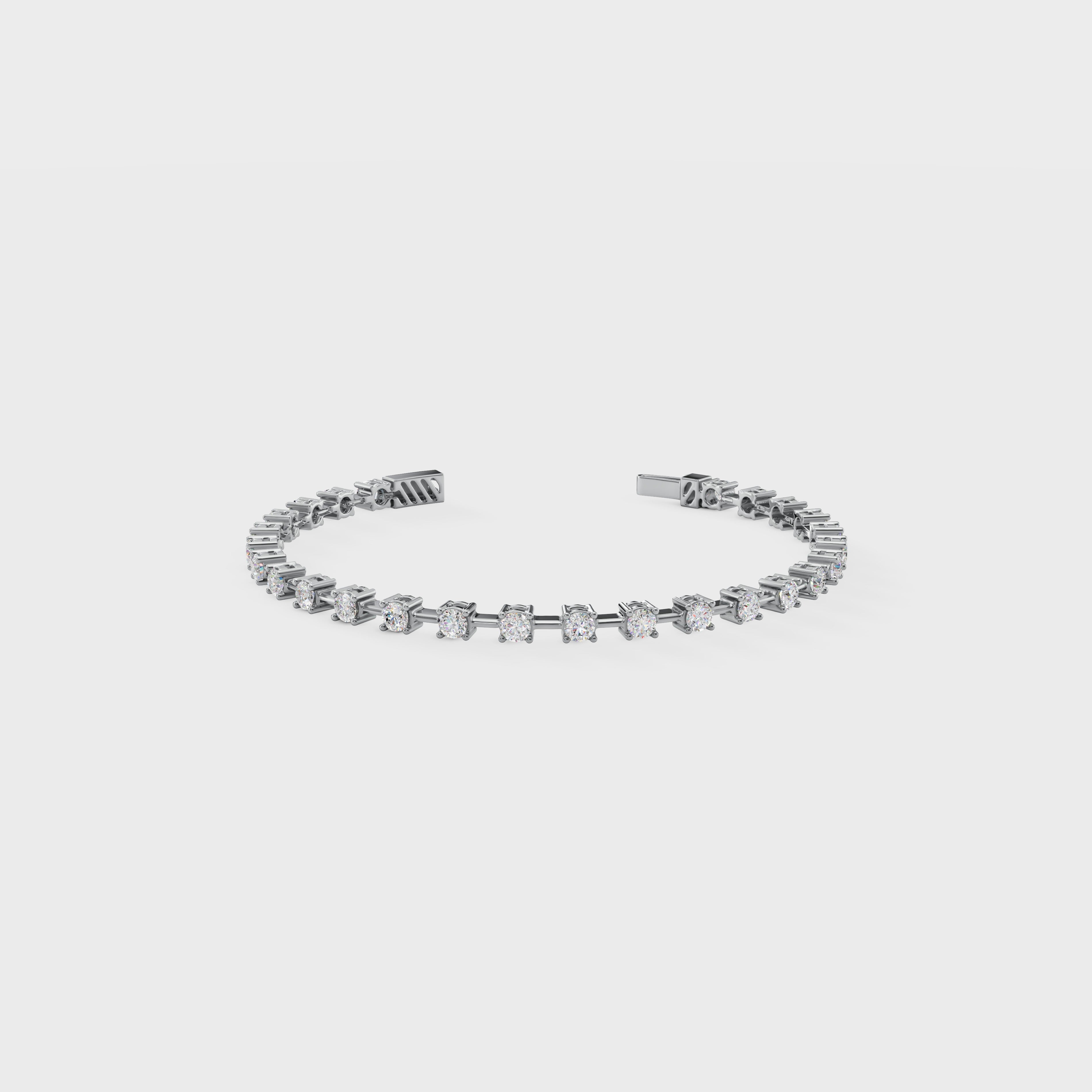 Prong-Set Diamond Tennis Cuff