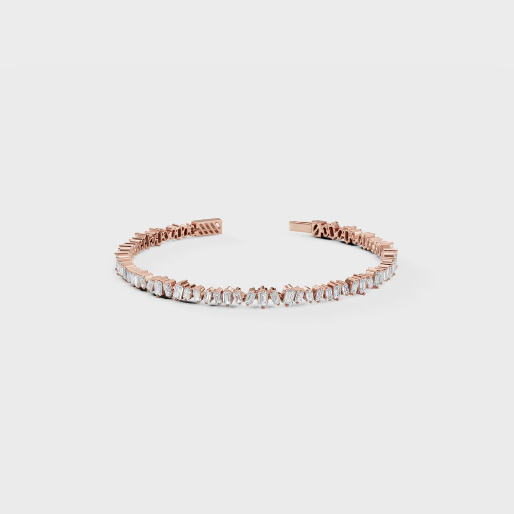 Linear Luxe Baguette Cut Bracelet