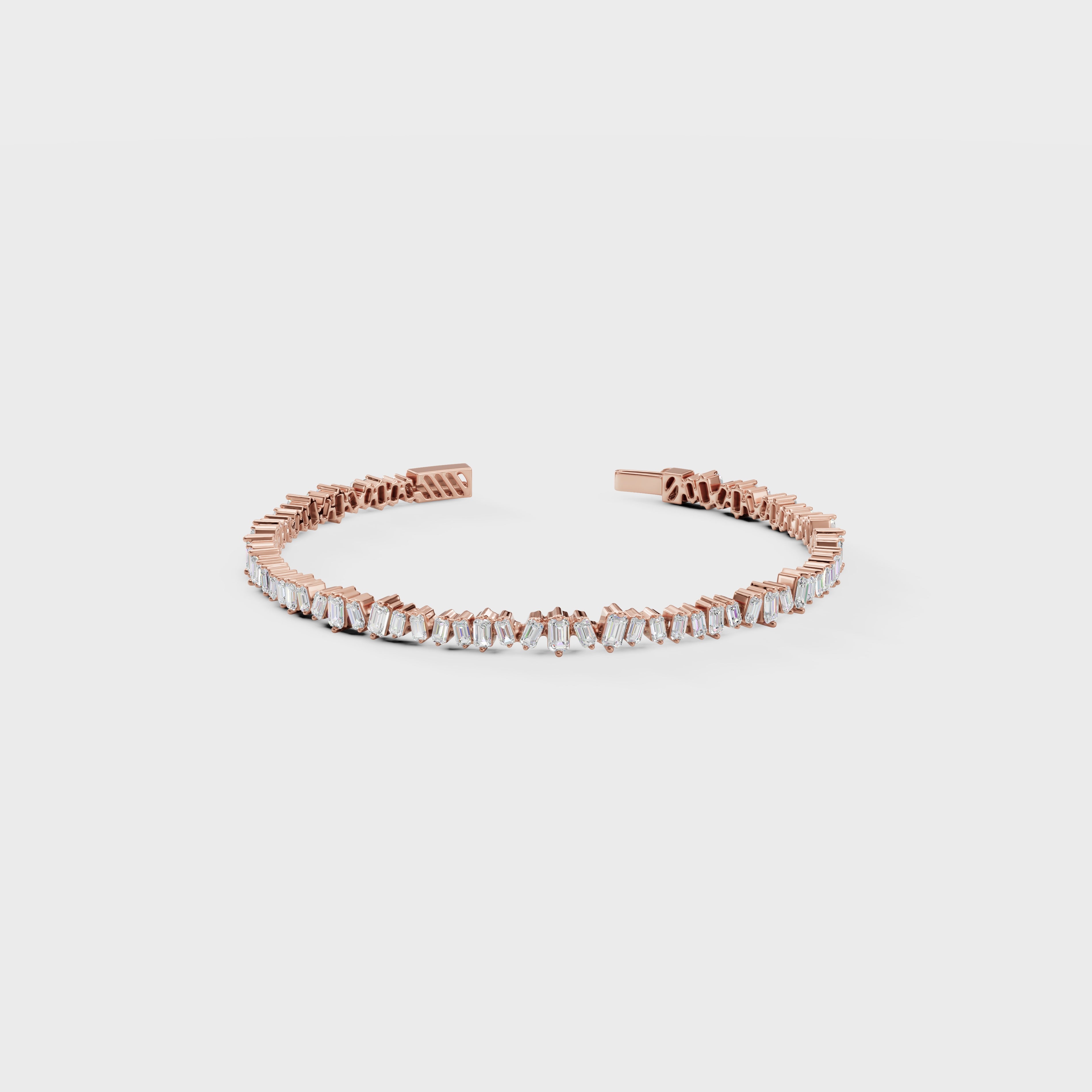 Linear Luxe Baguette Cut Bracelet