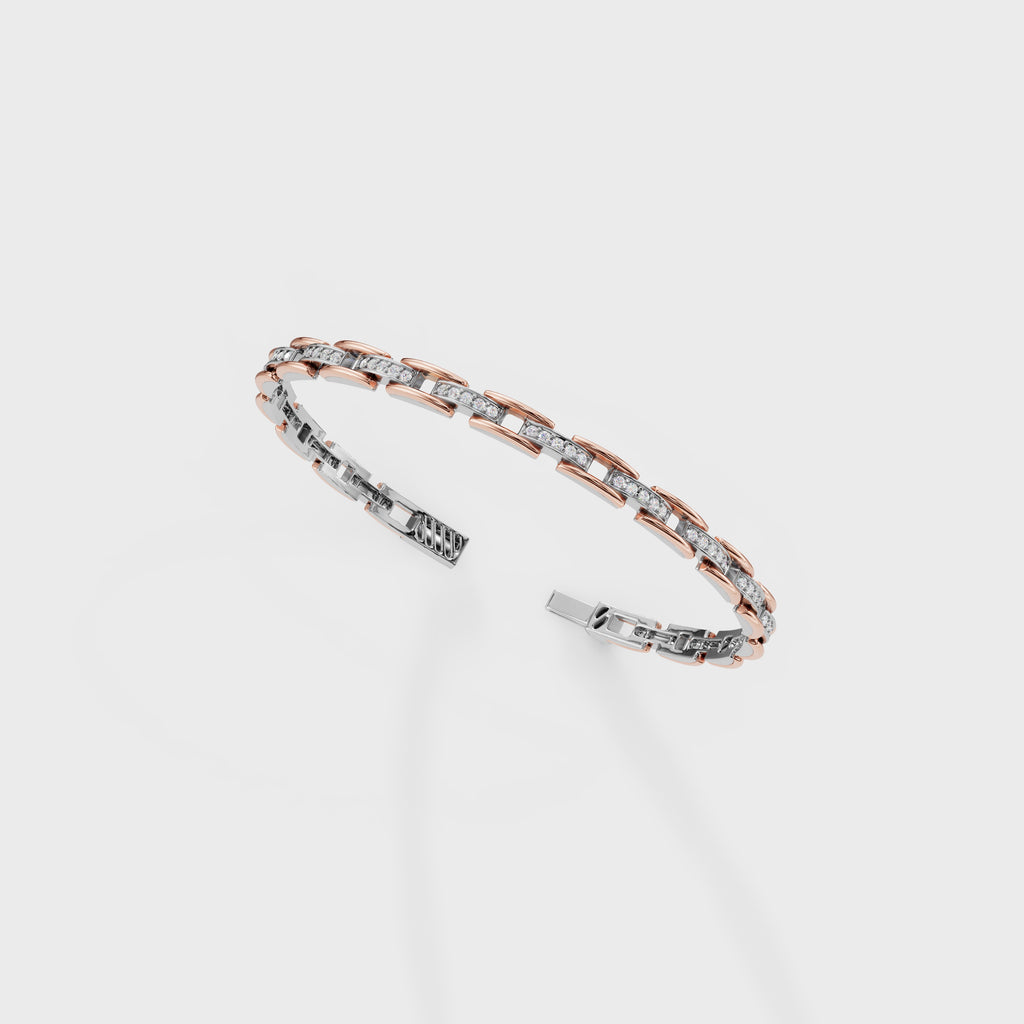 Dual-Tone Link Charm Bracelet