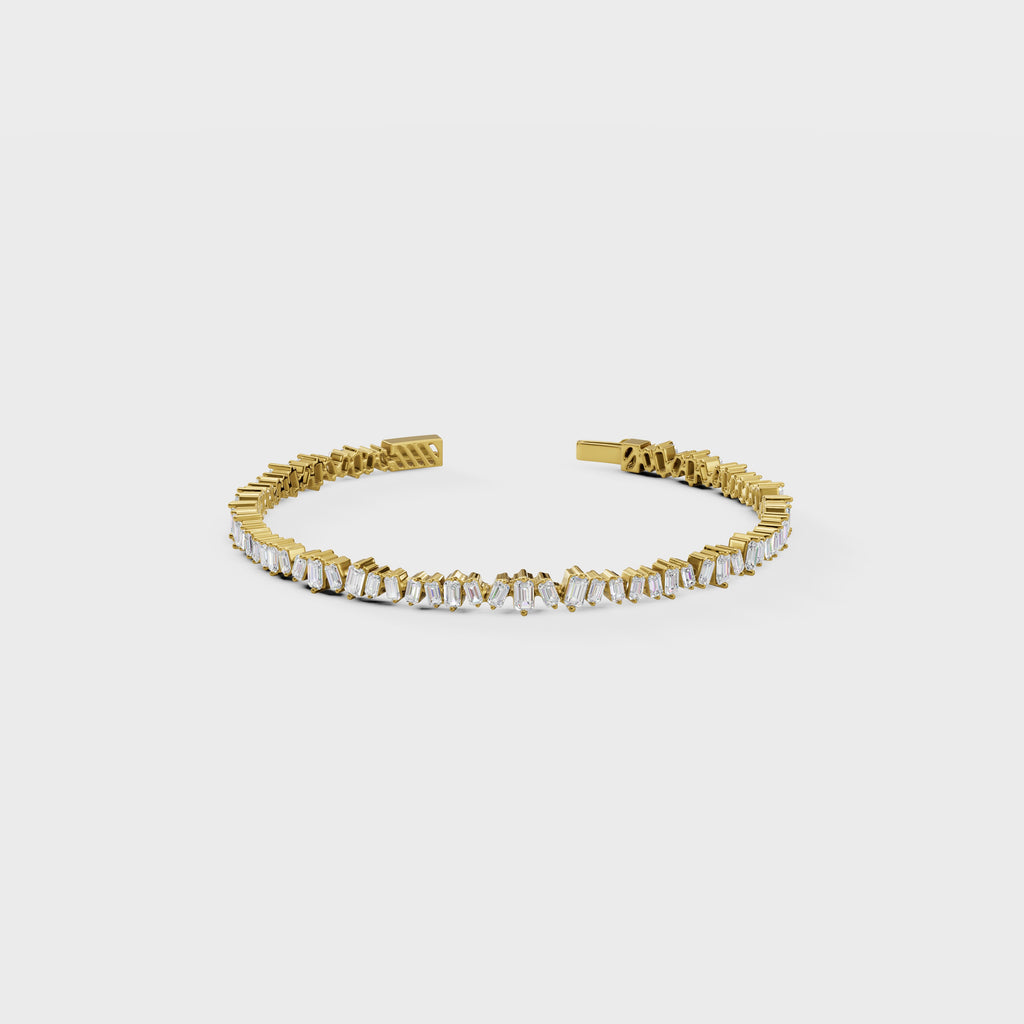 Linear Luxe Baguette Cut Bracelet