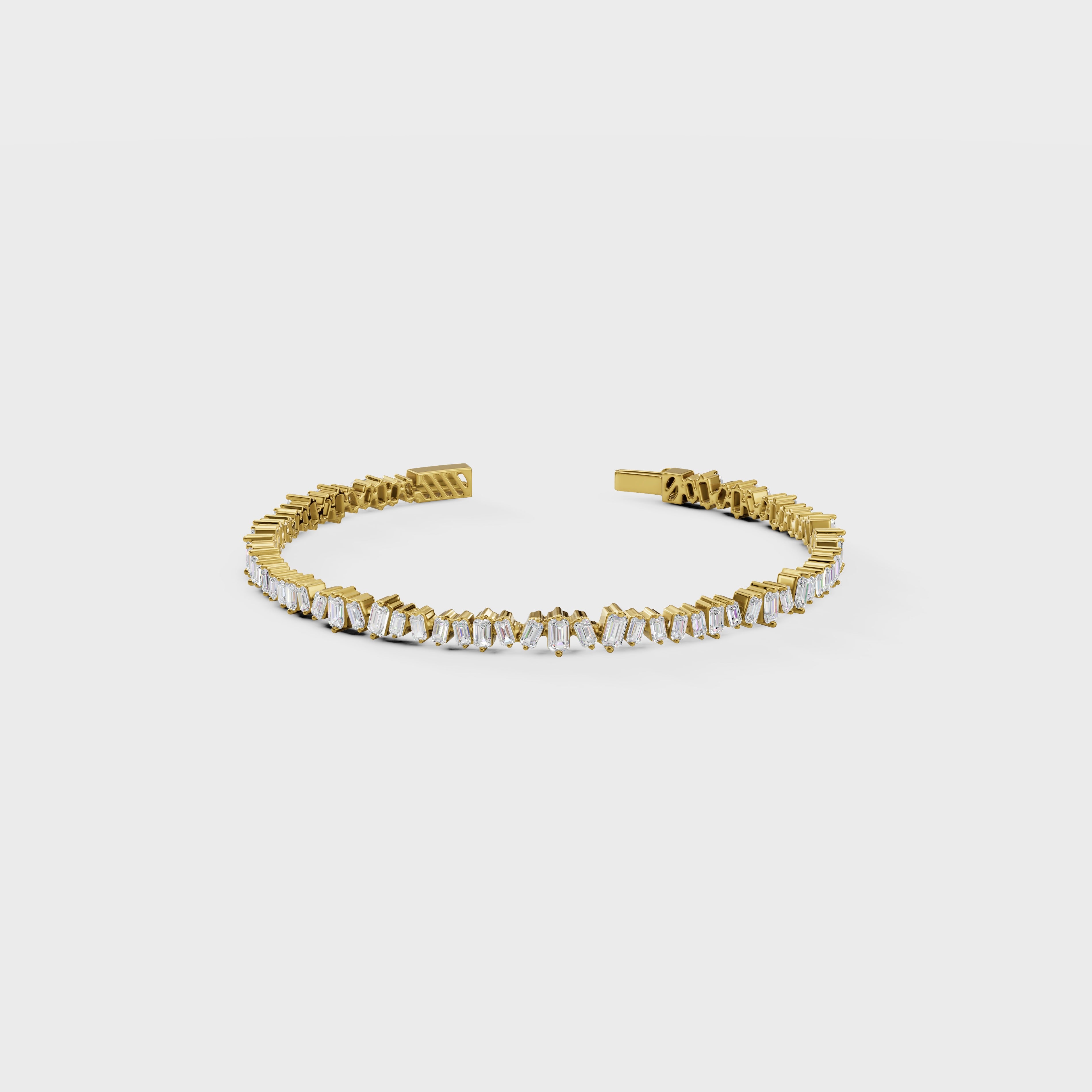 Linear Luxe Baguette Cut Bracelet