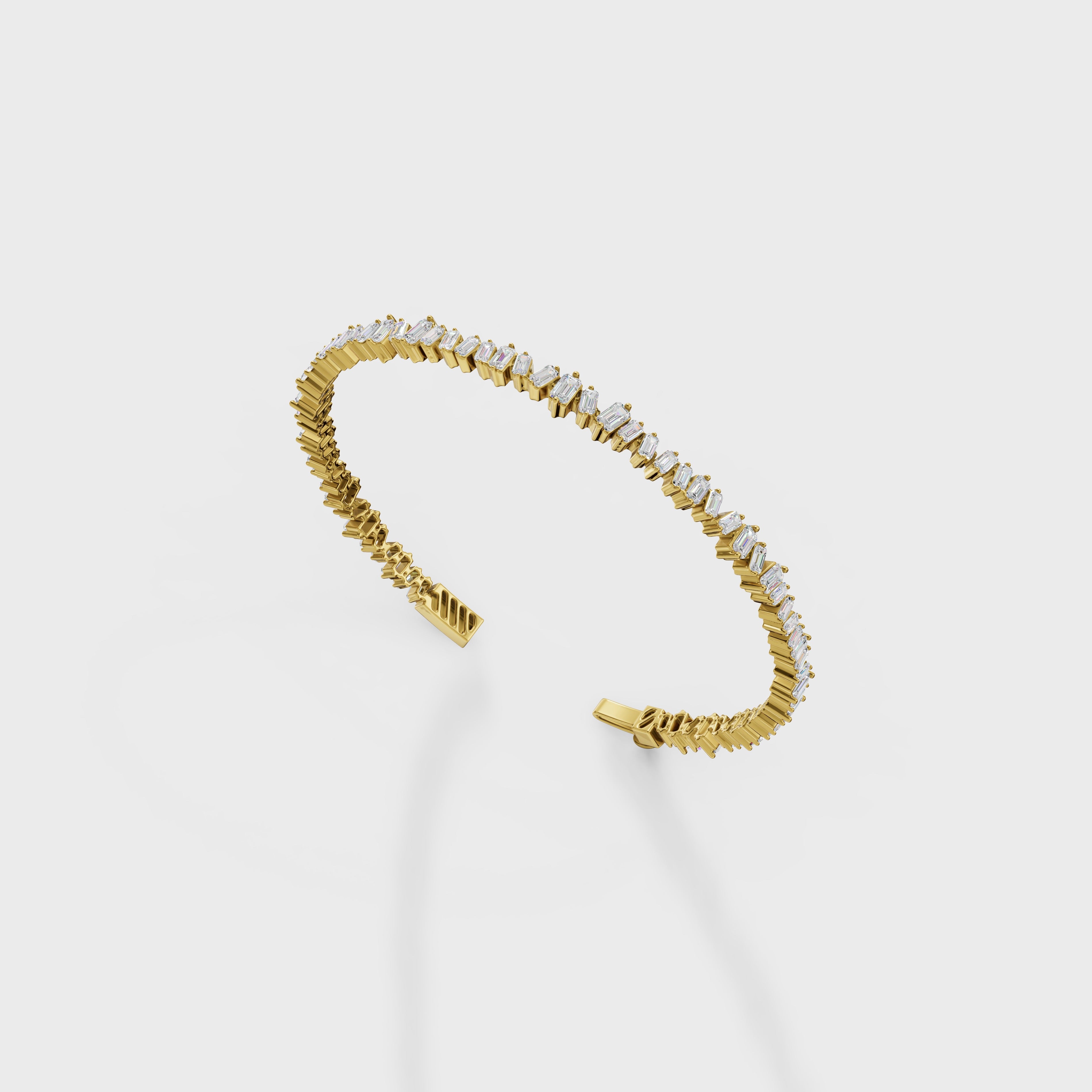 Linear Luxe Baguette Cut Bracelet
