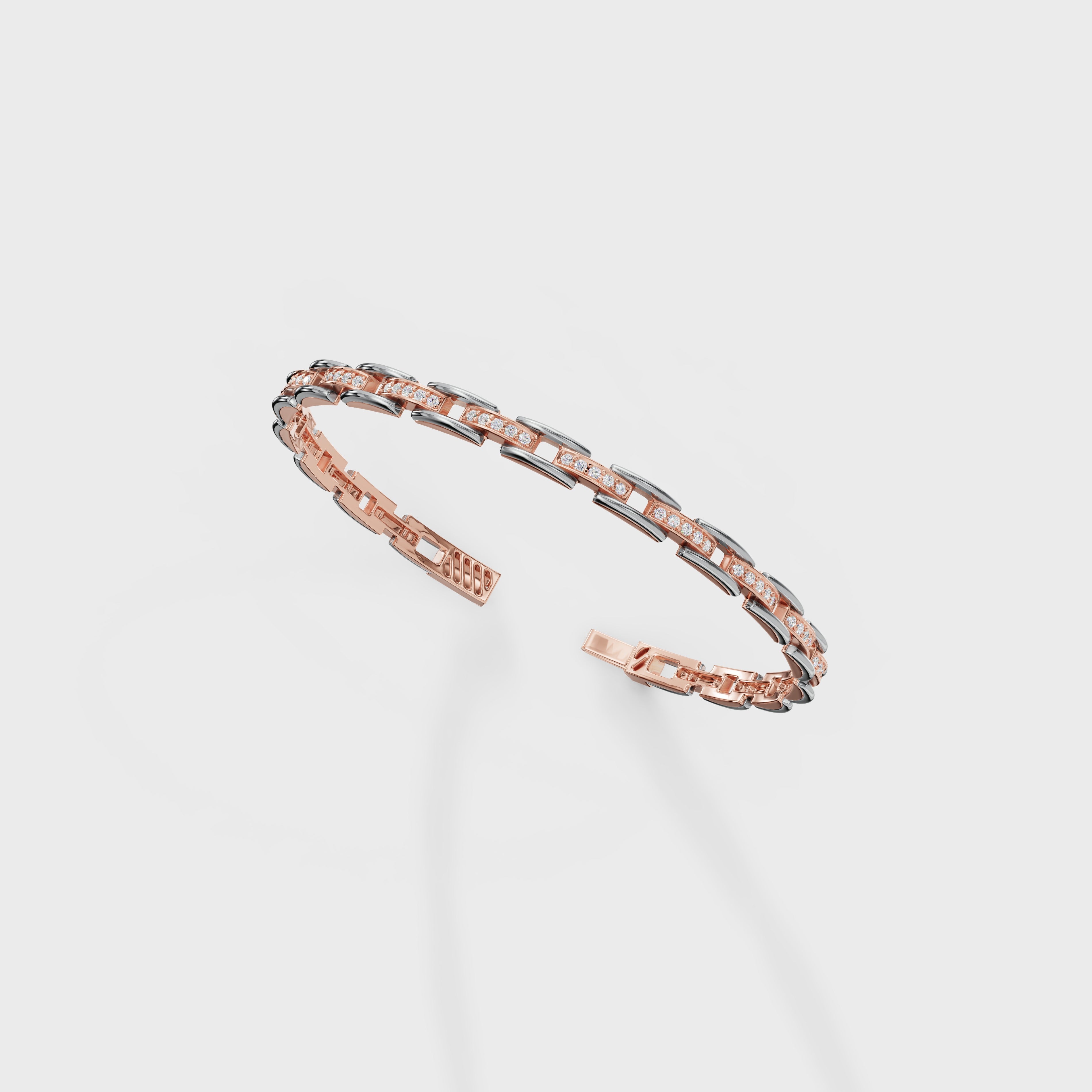 Dual-Tone Link Charm Bracelet
