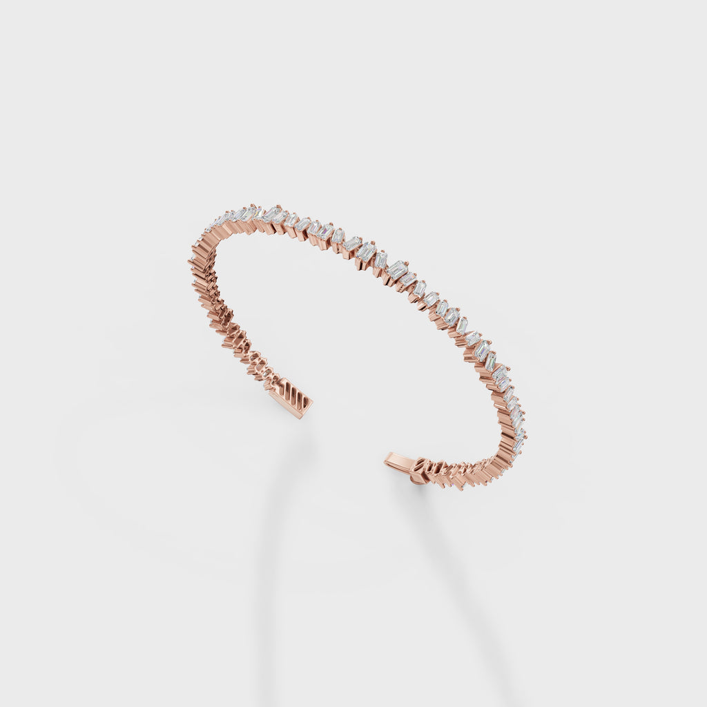 Linear Luxe Baguette Cut Bracelet
