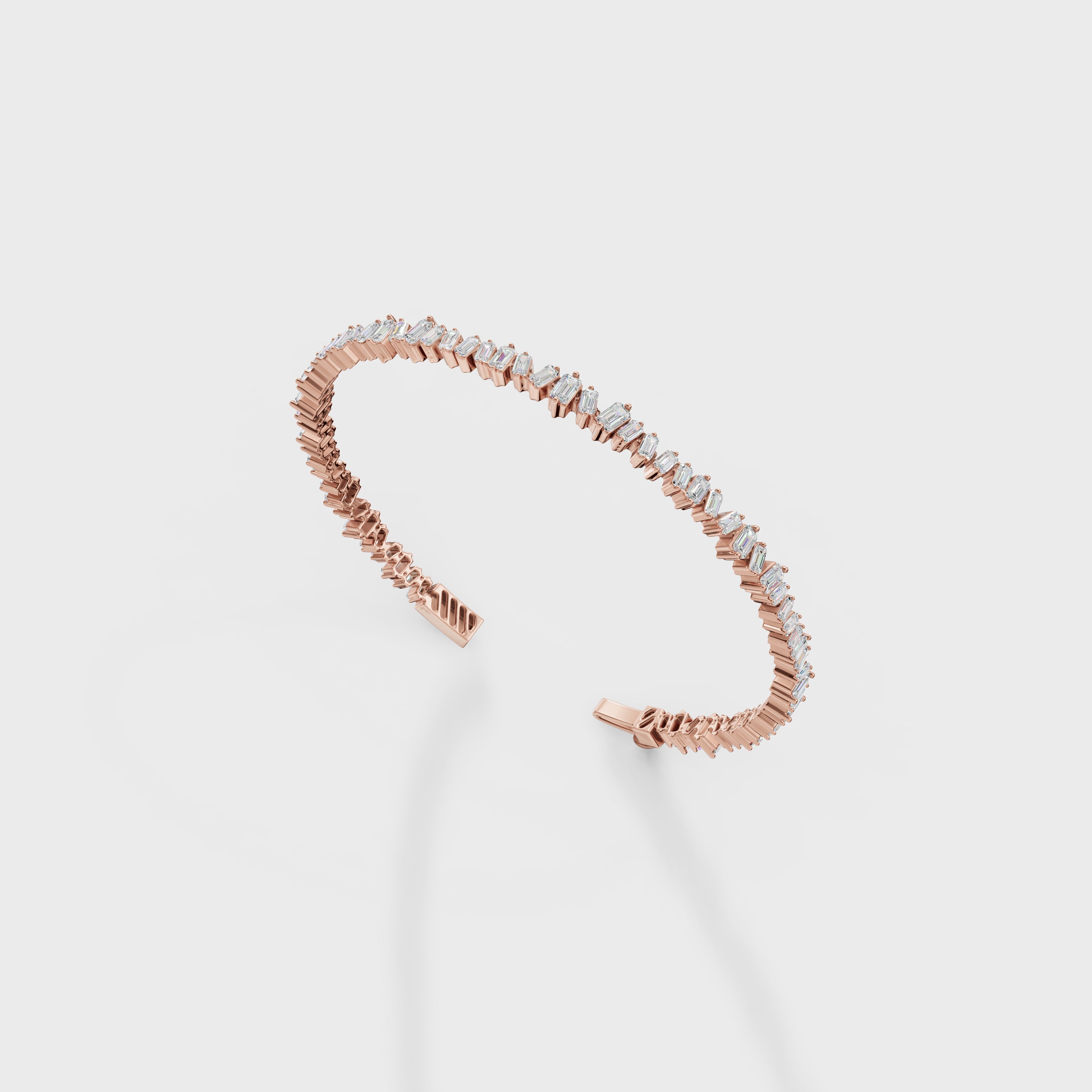 Linear Luxe Baguette Cut Bracelet
