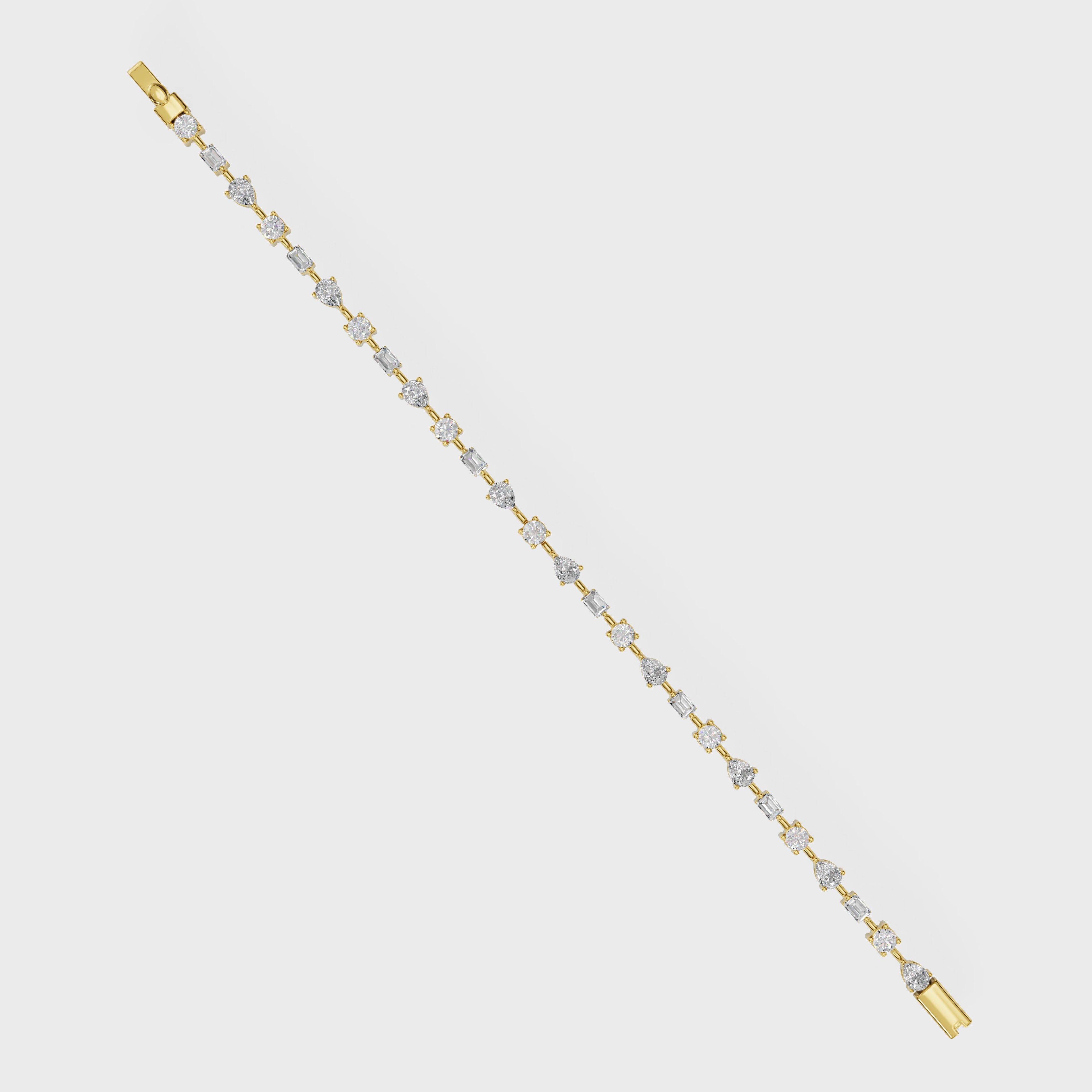 Women's Luxe Simulated Diamond Link Bracelet