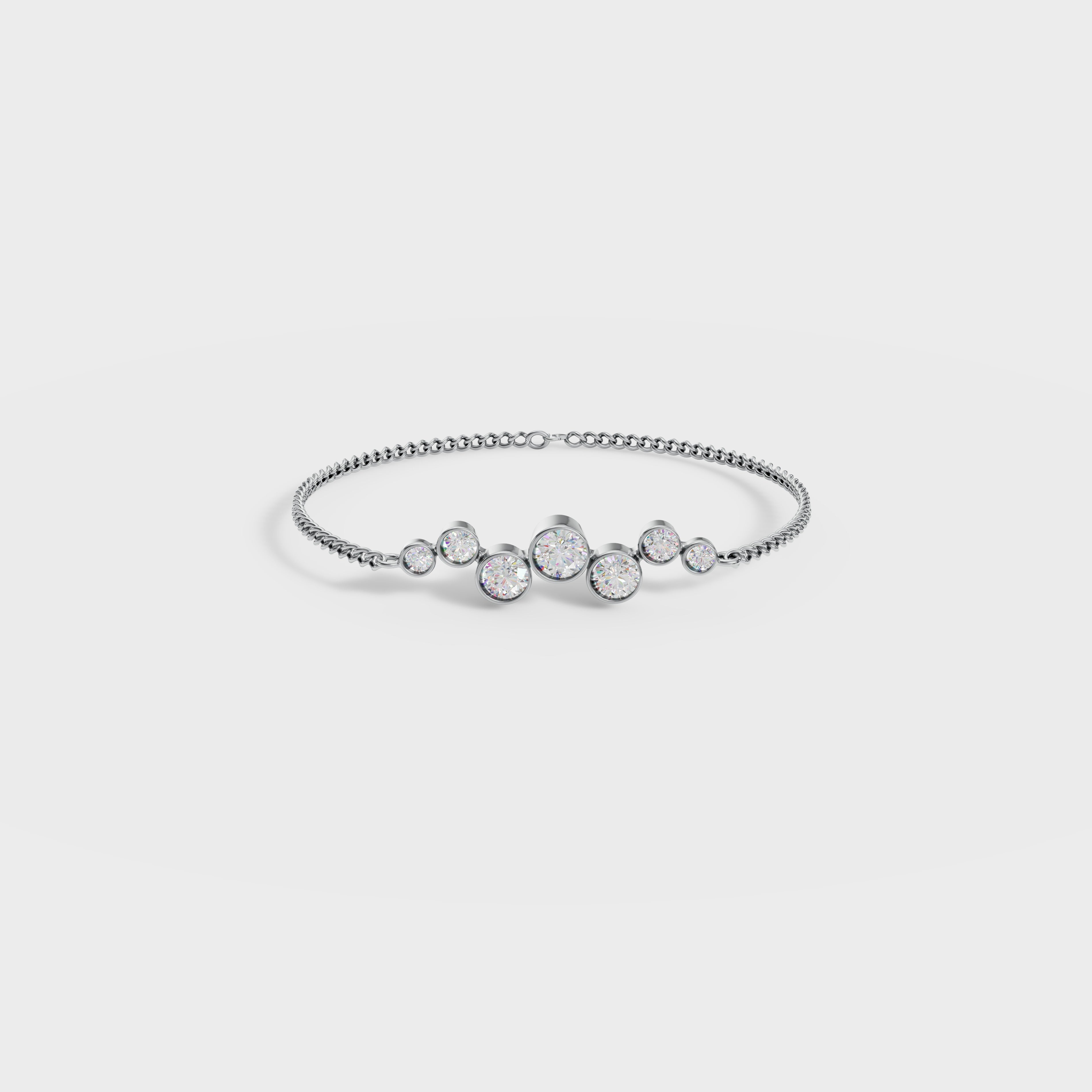 Sparkling Bezel Set Crystal Bracelet