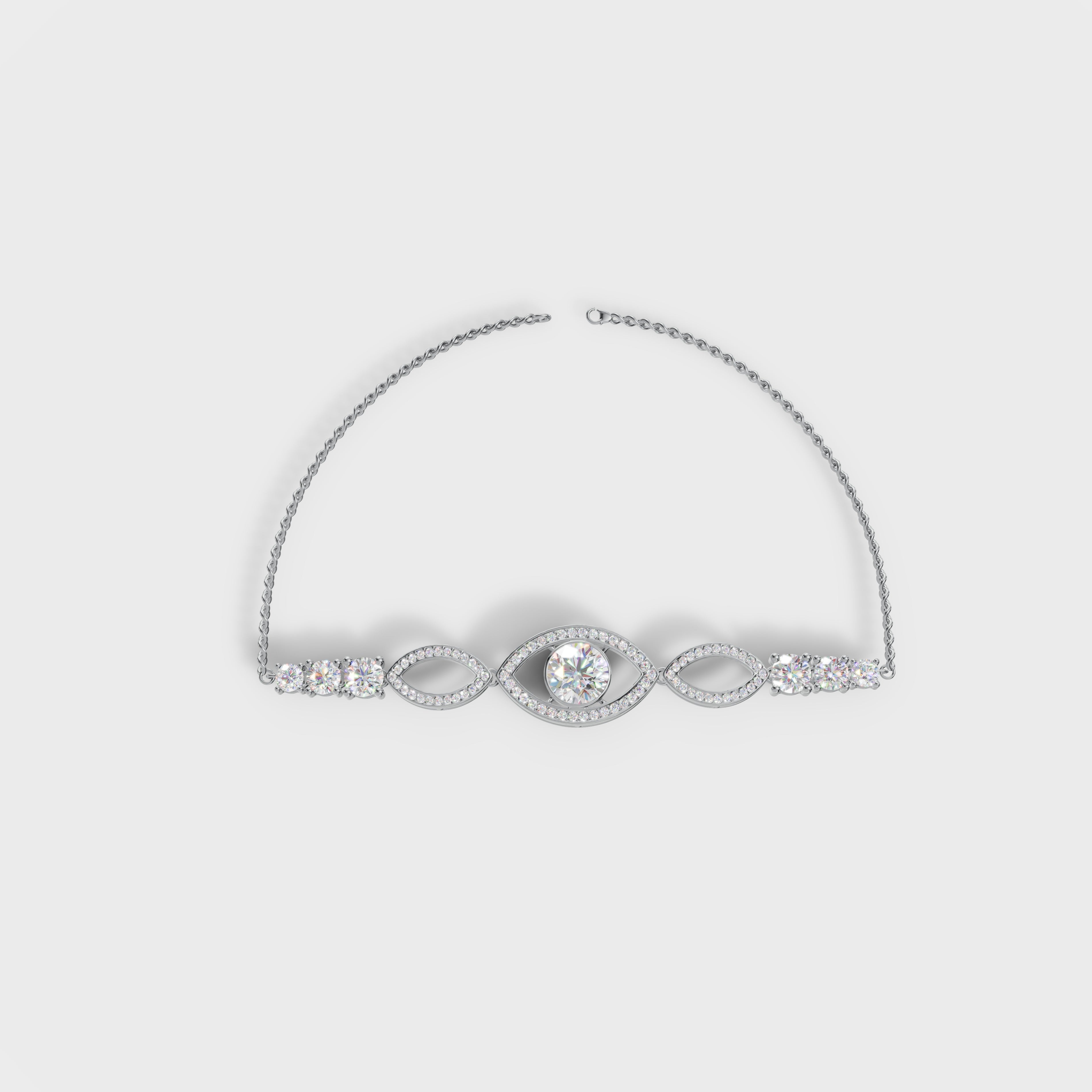 Good Vibes Only Evil Eye Diamond Protection Bracelet