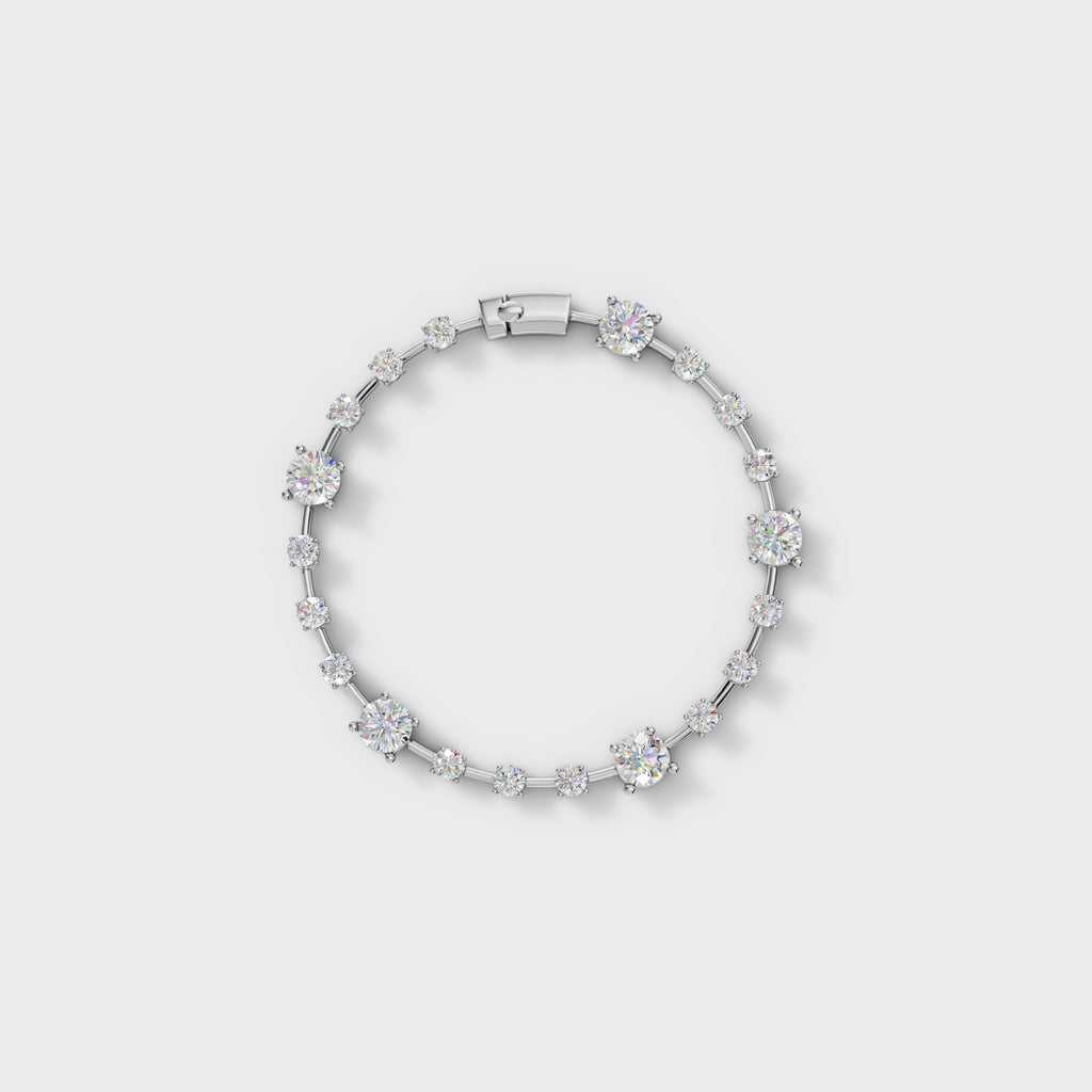Elegant Round Cut Cubic Zirconia Tennis Bracelet
