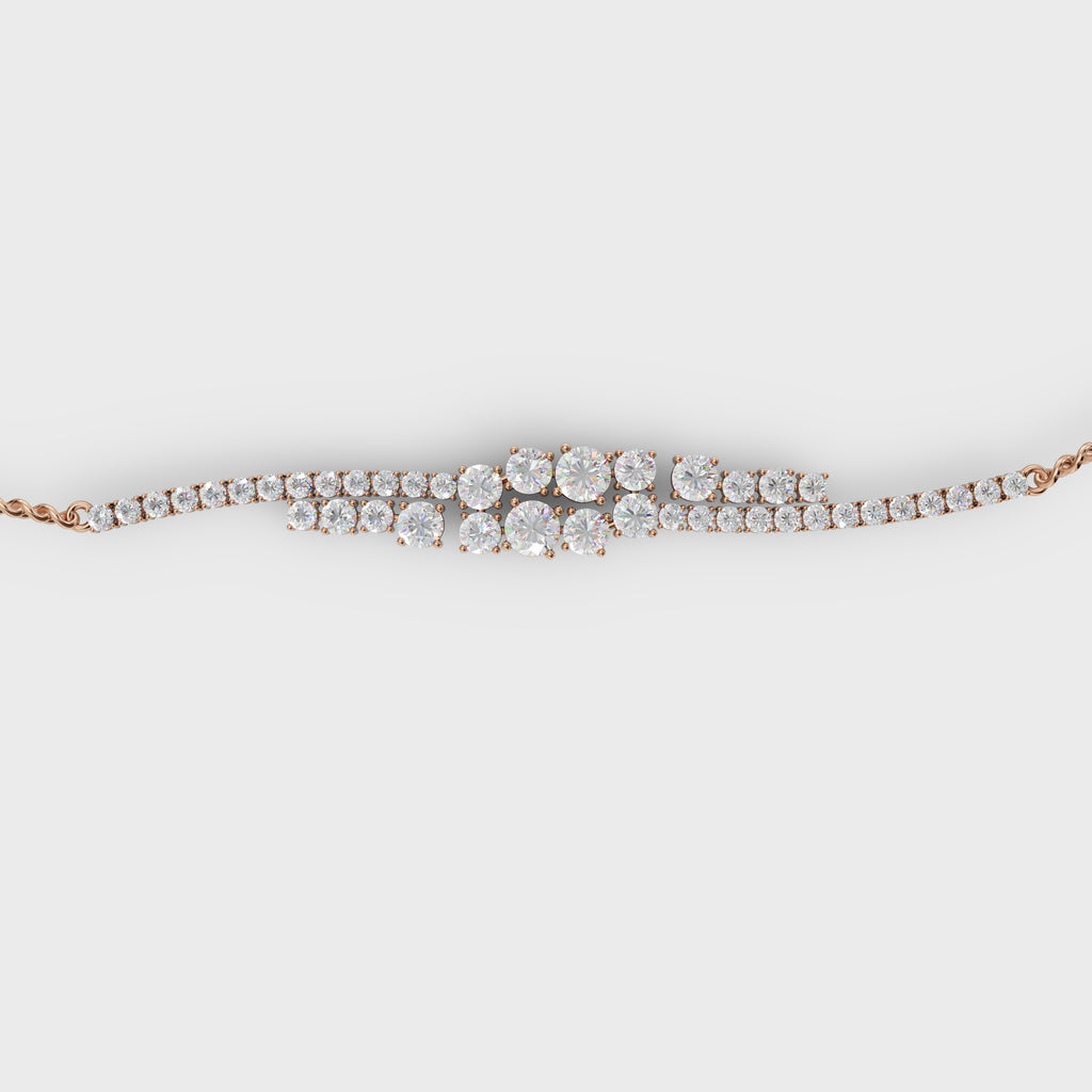 Luxury Cluster Cubic Zicronia Diamond Bracelet