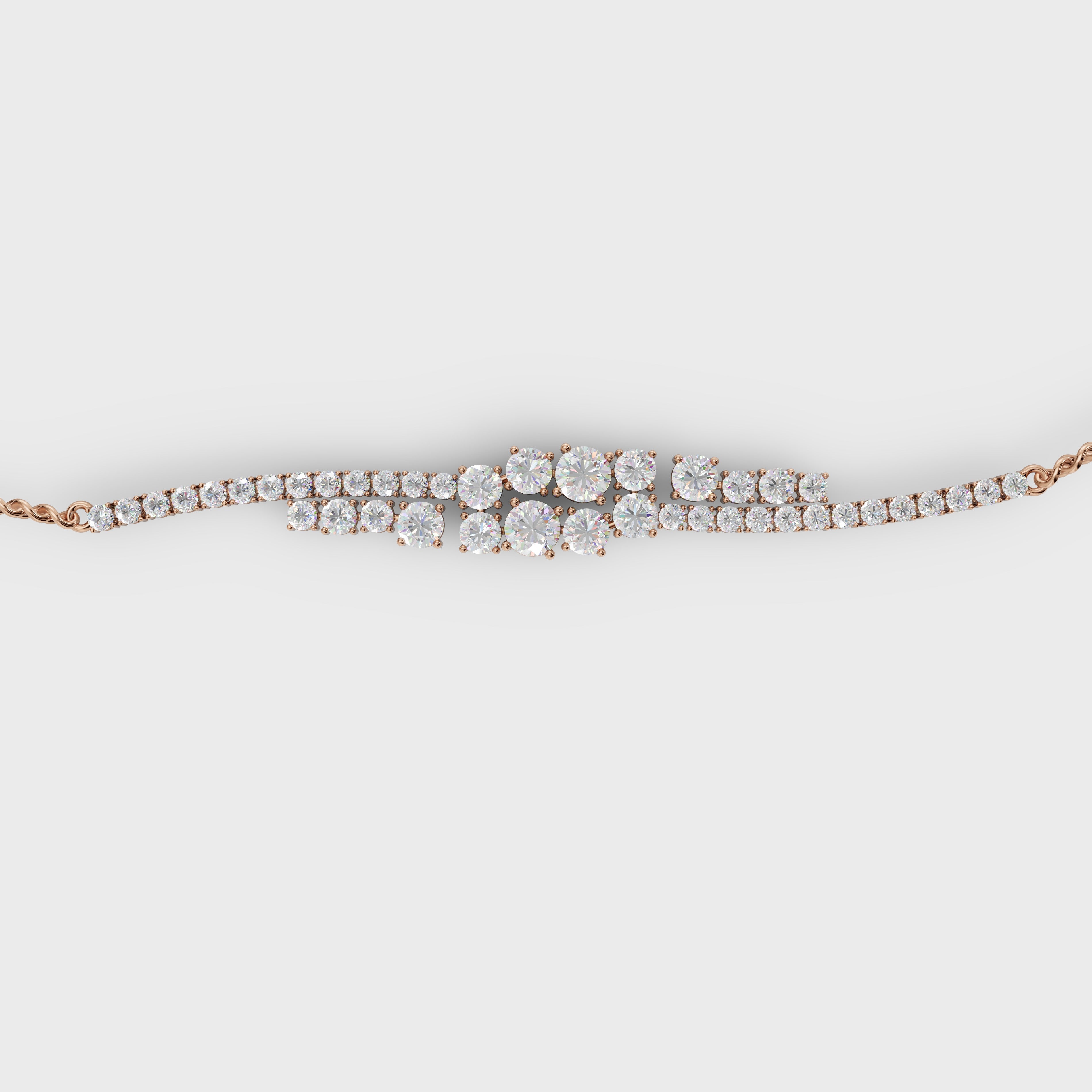 Luxury Cluster Cubic Zicronia Diamond Bracelet