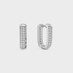 Round Diamond Huggie Hoops