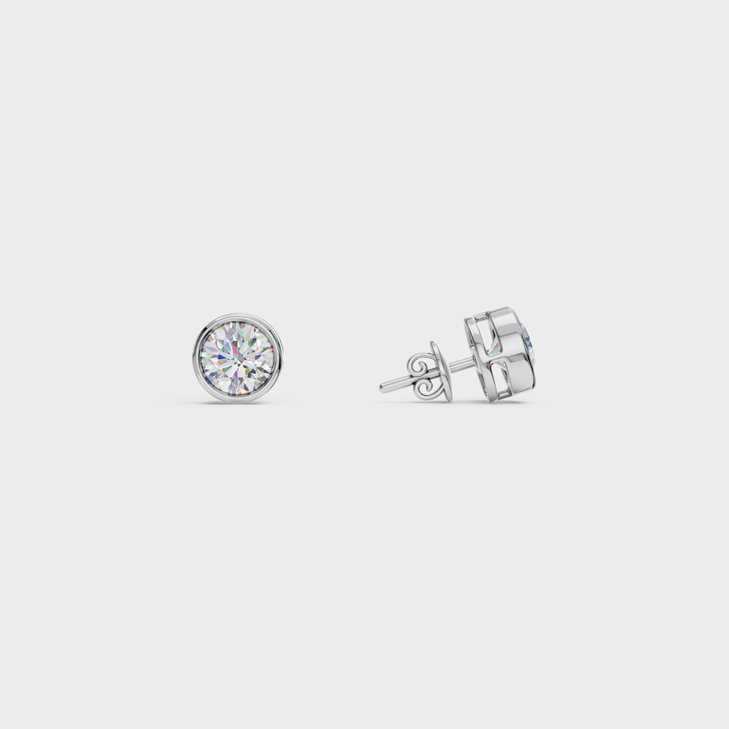 Bezal Round Stud Earrings