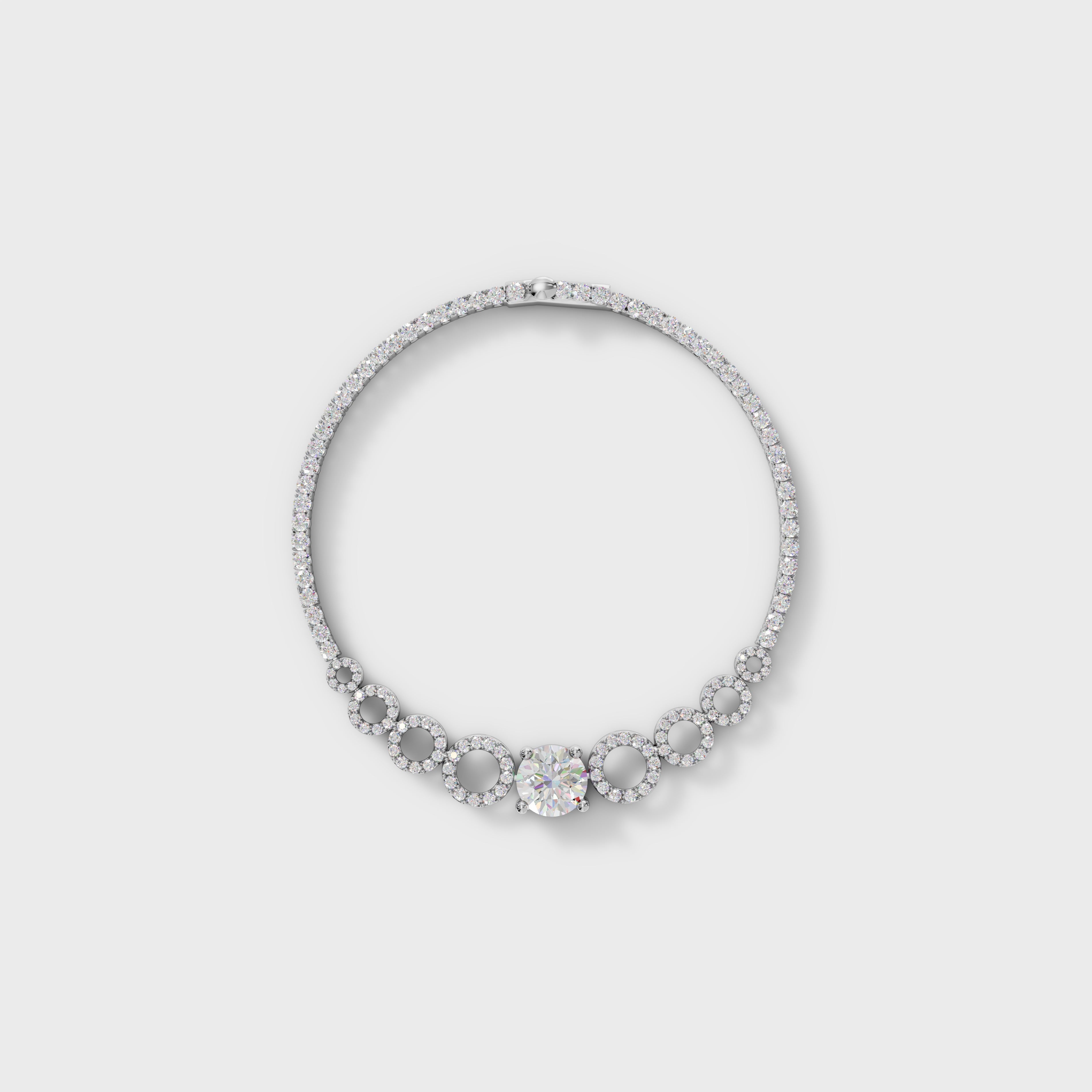 Halo Circle Solitaire Bracelet