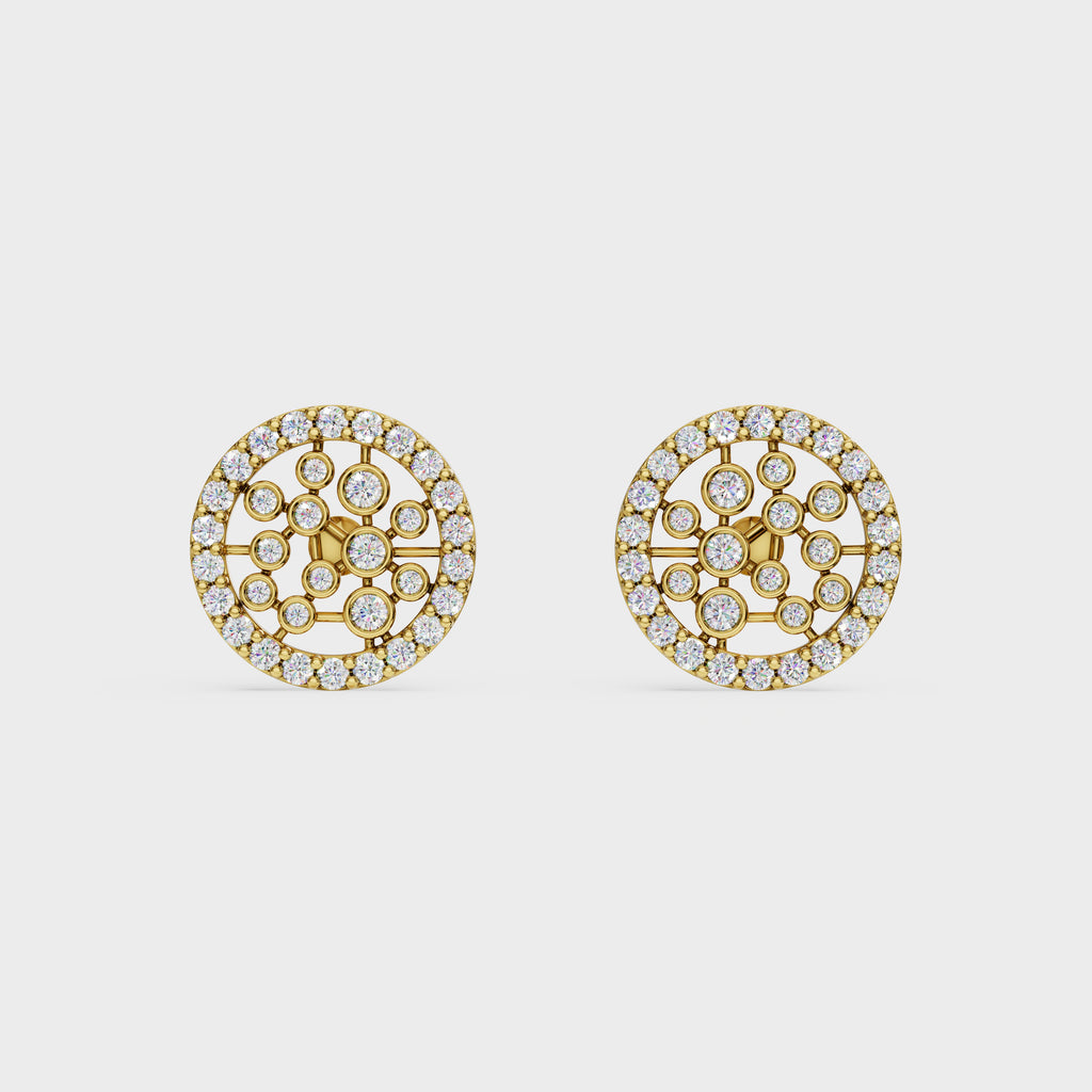 Abstract Cluster Stud Earrings