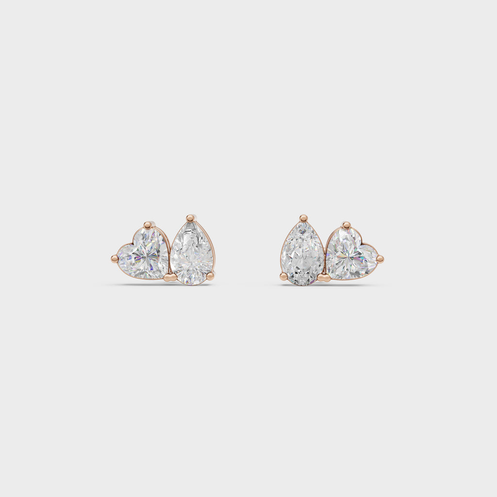 Heart &  Pear Studs
