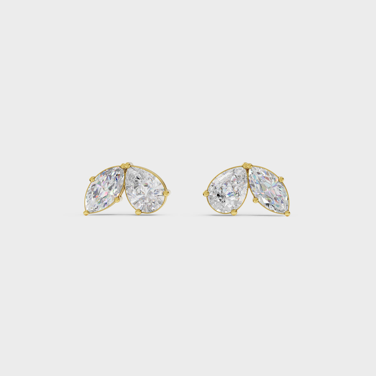 Toi Moi Pear &  Marquise Cut Stud Earrings