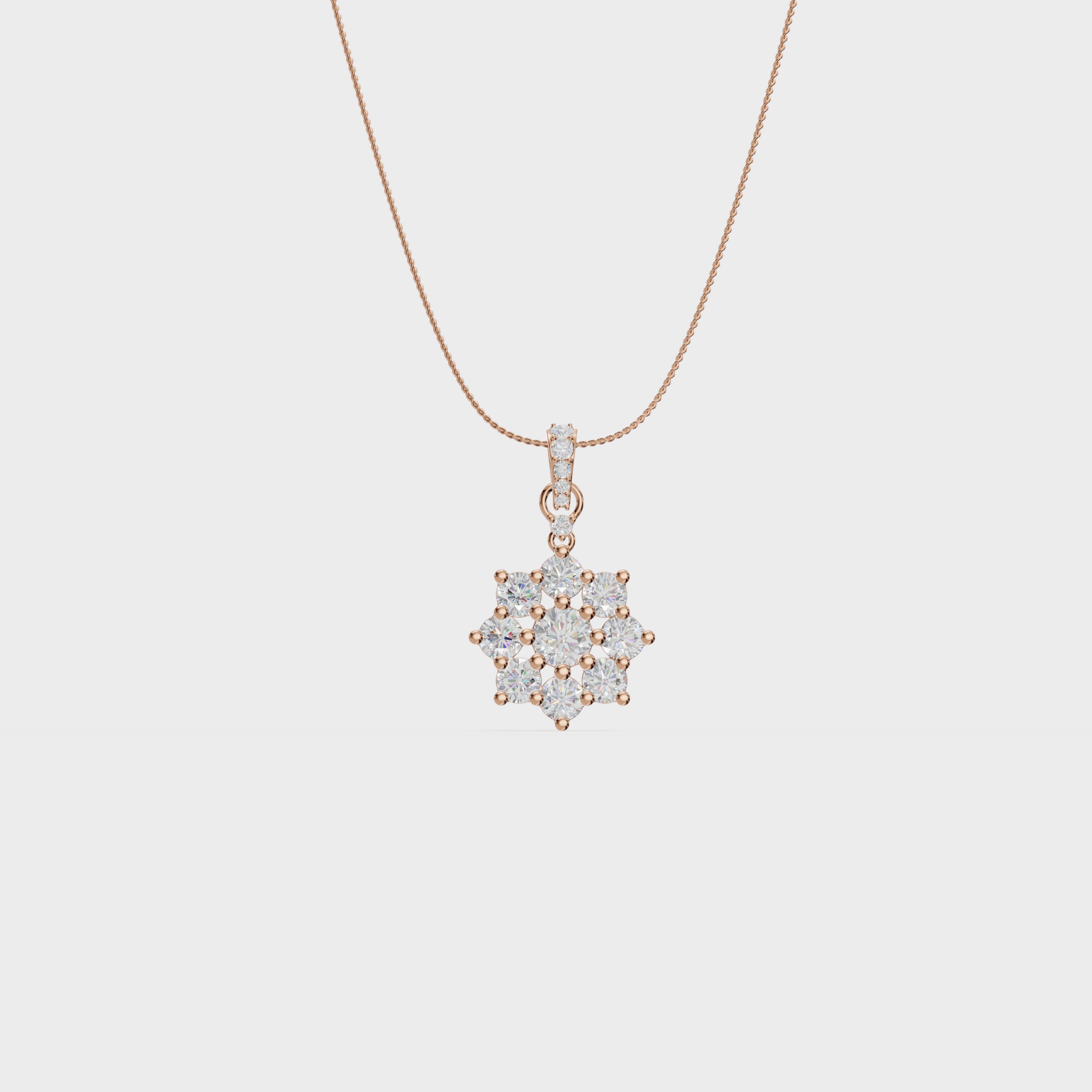 Dahila Diamond Cluster Pendant