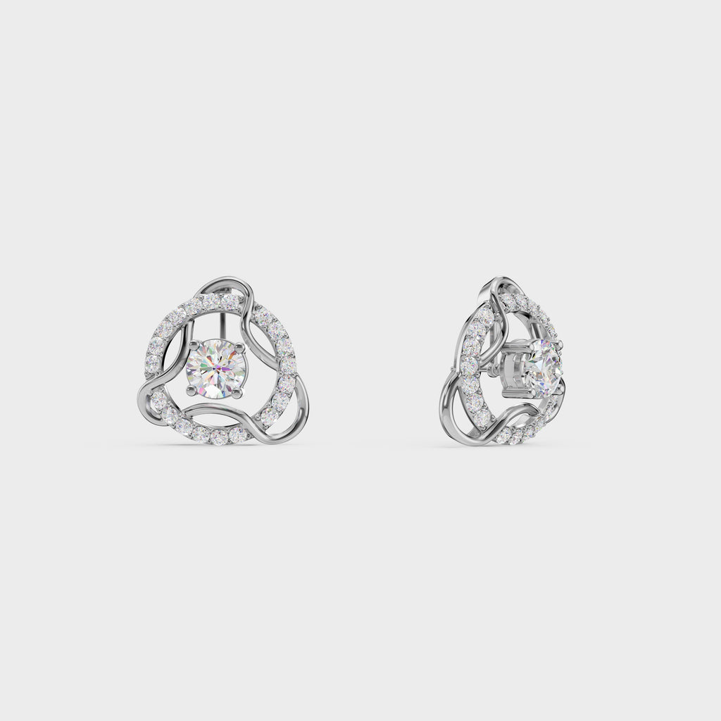 Modern Diamond 2 in 1 Earrings