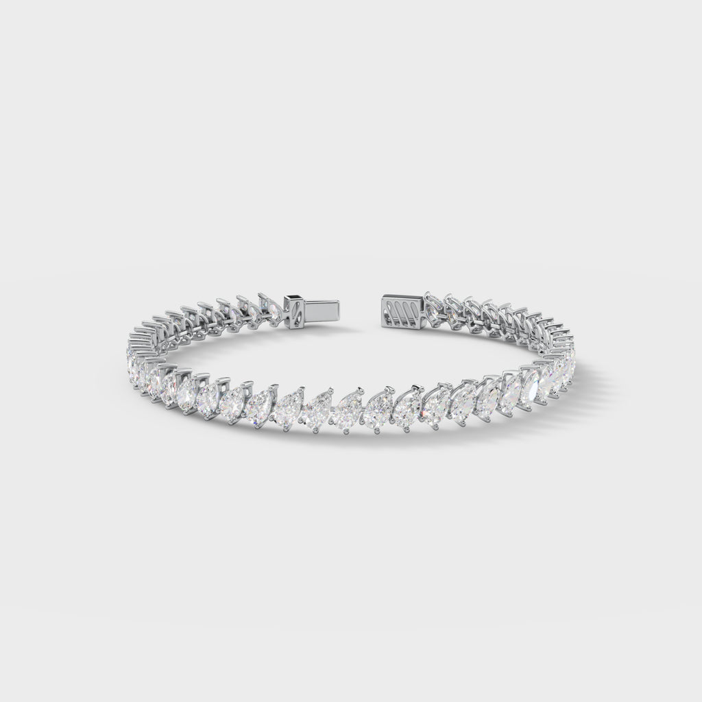 Luxe Spark Leaf Tennis Bracelet